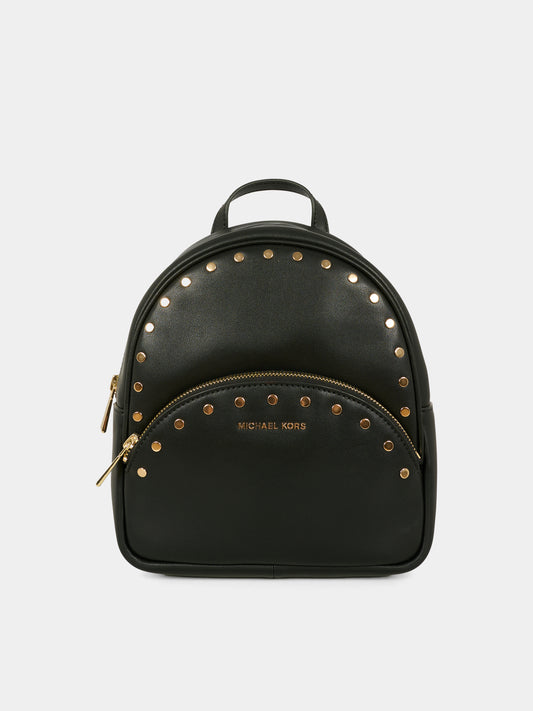 Zaino nero per bambina con logo,Michael Kors,R30531 09B