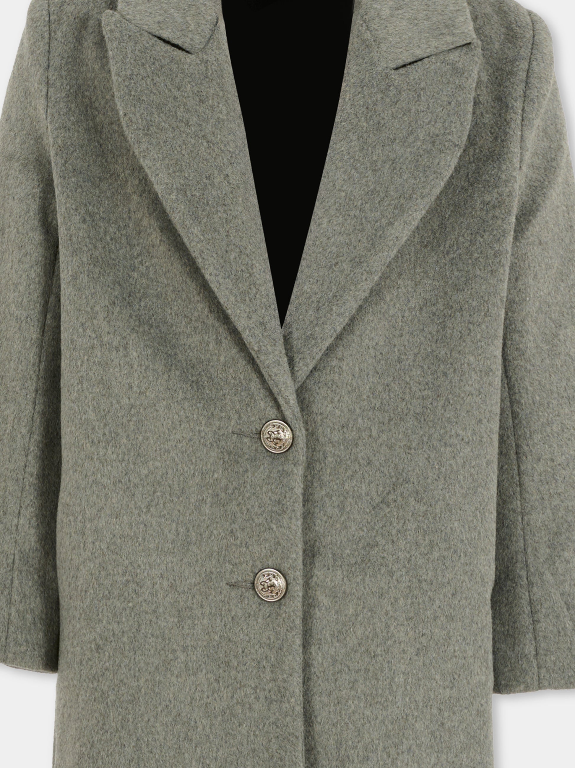 Cappotto grigio per bambina con logo,Zadig & Voltaire Kids,X60422 A46