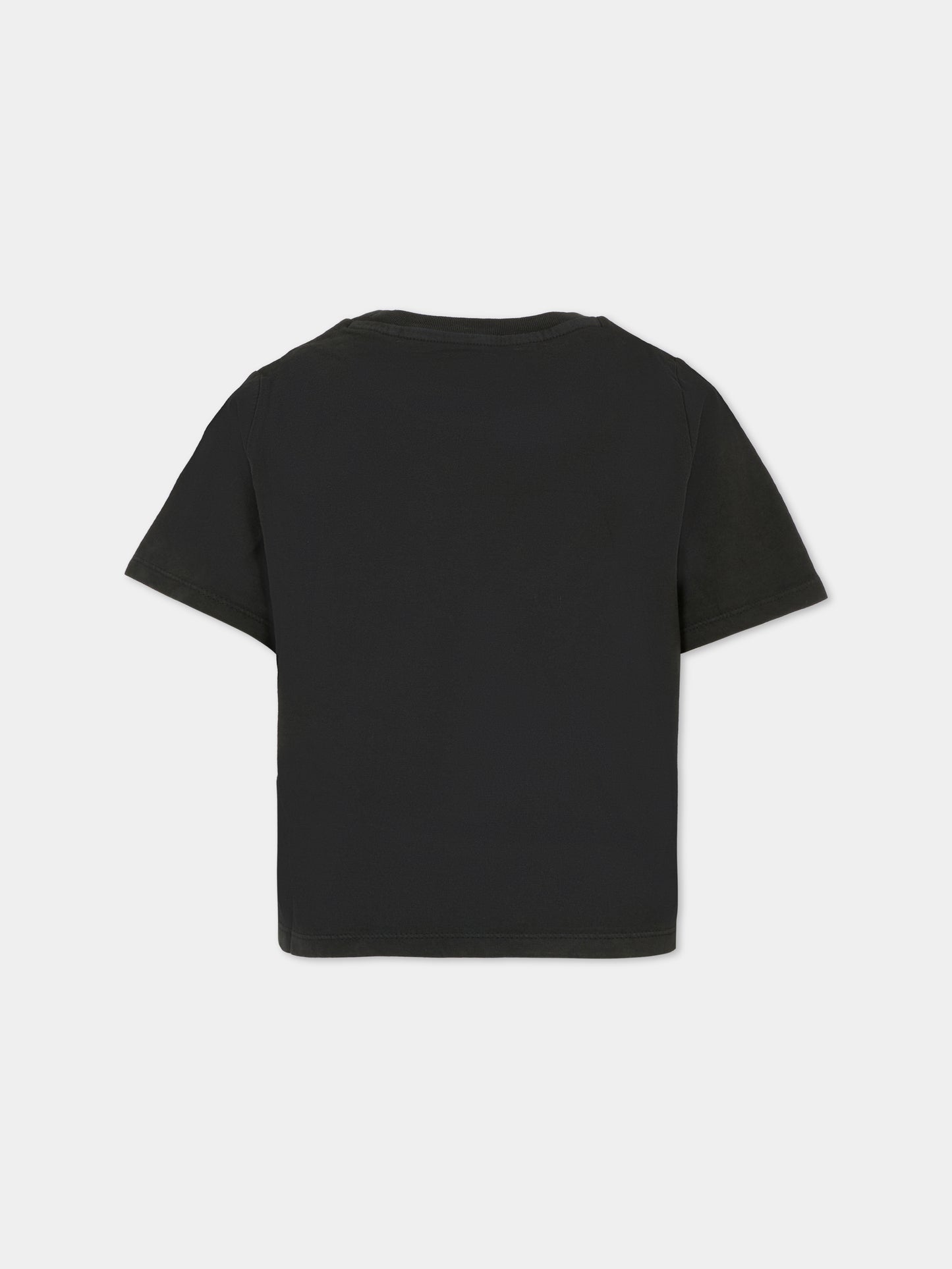 T-shirt nera per bambini con chitarra,Zadig & Voltaire Kids,X60459 09B