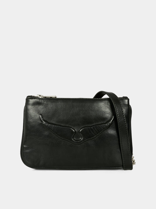 Borsa nera per bambina con ali,Zadig & Voltaire Kids,X60509 09B