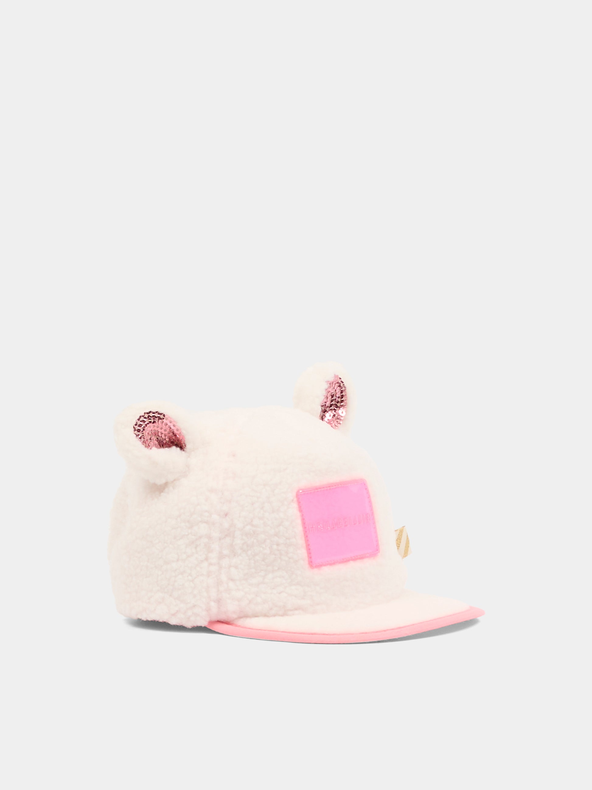 Cappello avorio per bambina con paillettes,Billieblush,U21625 121