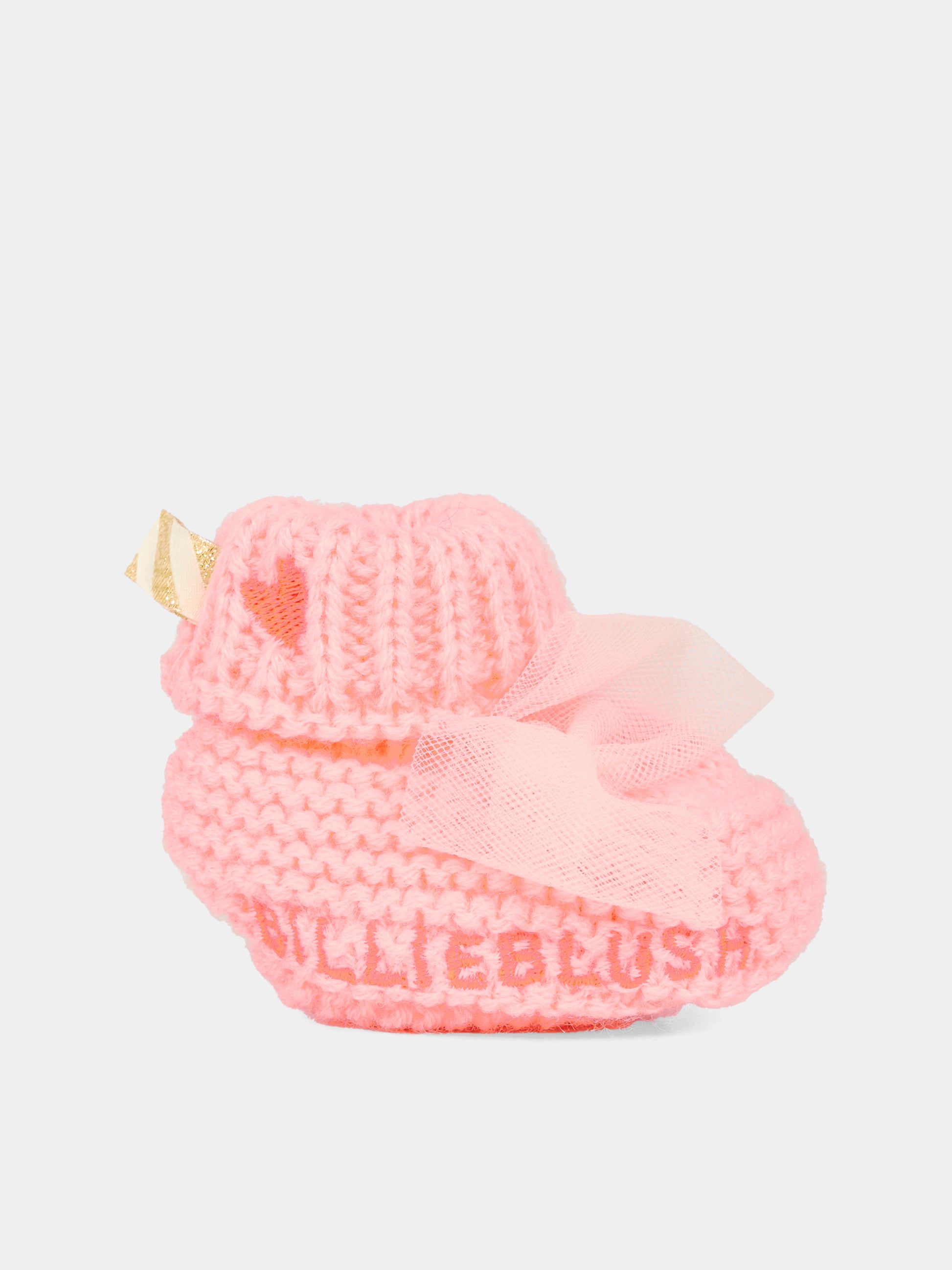 Babbucce rosa per neonata con fiocco,Billieblush,U21646 408