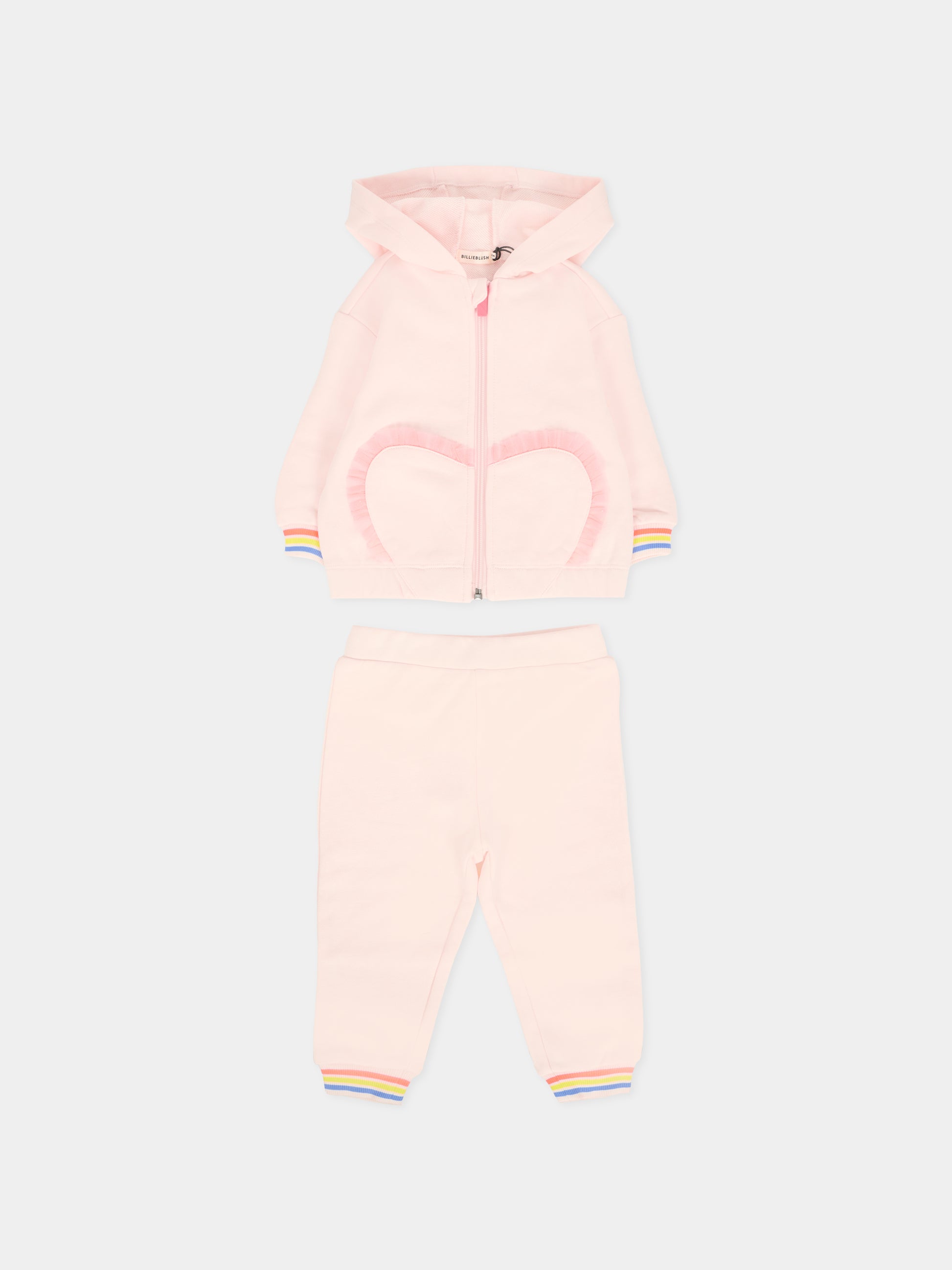 Completo rosa per neonata con cuore,Billieblush,U21250 47V