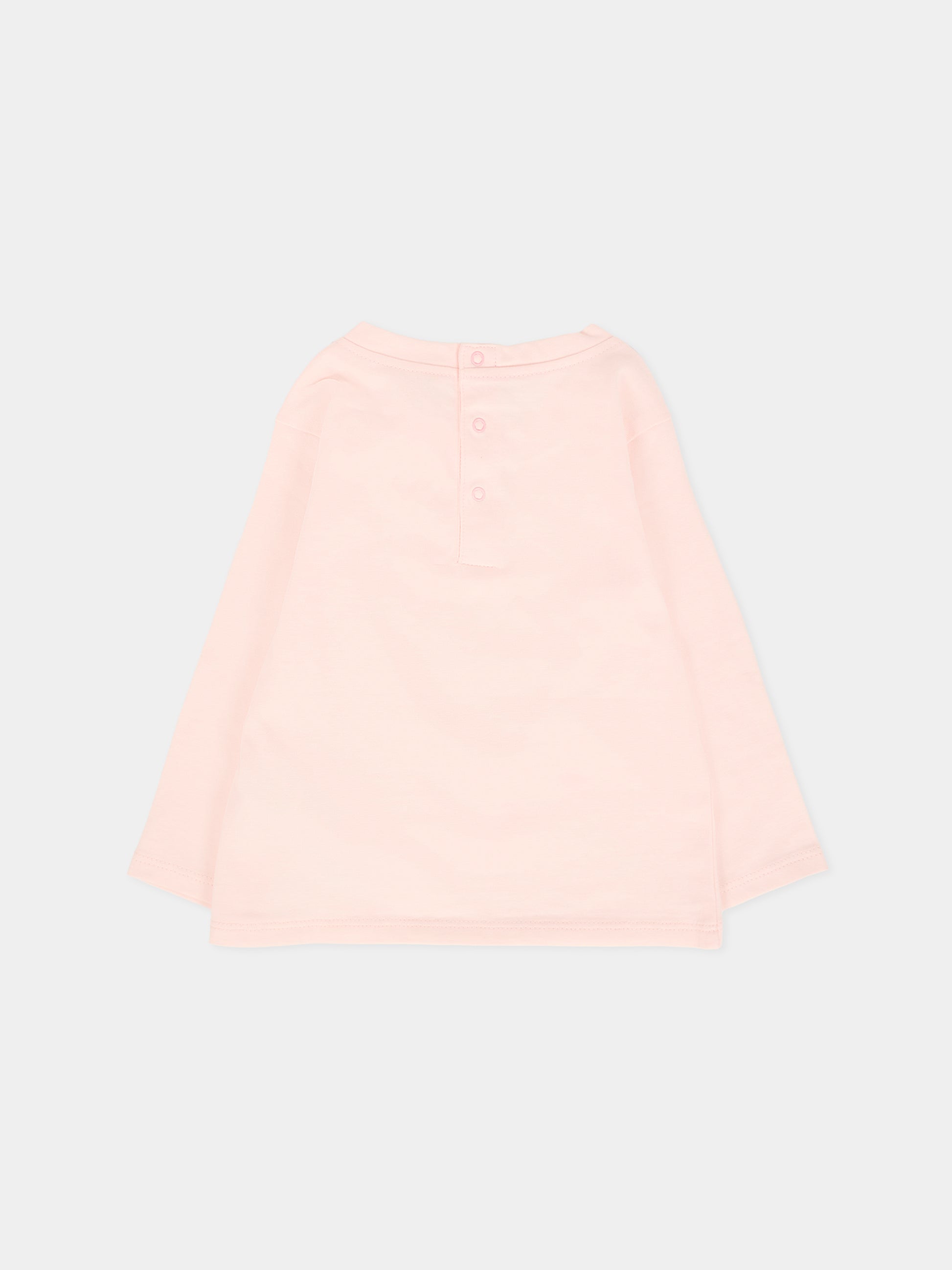 T-shirt rosa per neonata con stampa pecora,Billieblush,U21265 47V