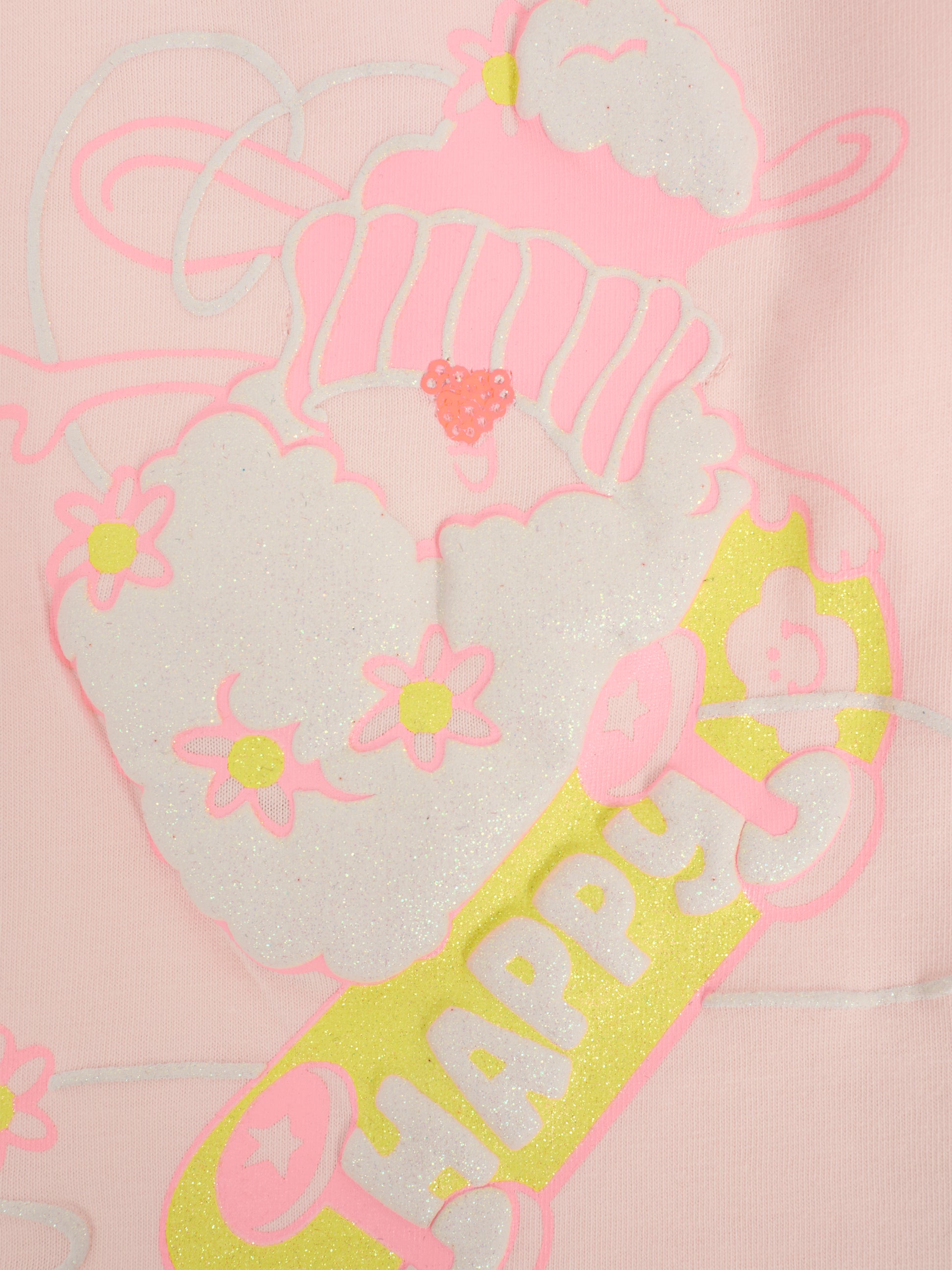 T-shirt rosa per neonata con stampa pecora,Billieblush,U21265 47V