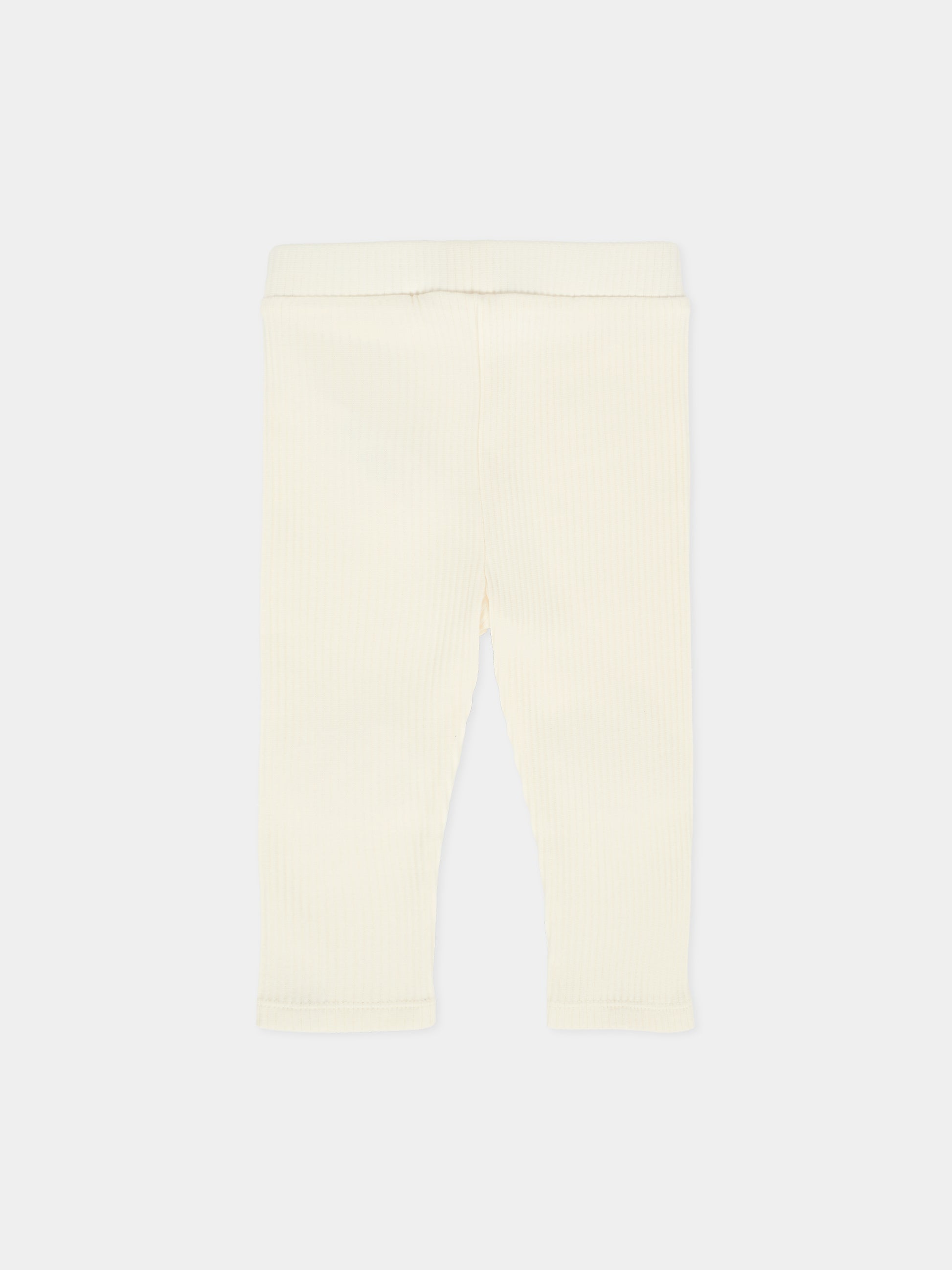 Leggings avorio per neonata con nuvole,Billieblush,U21277 121