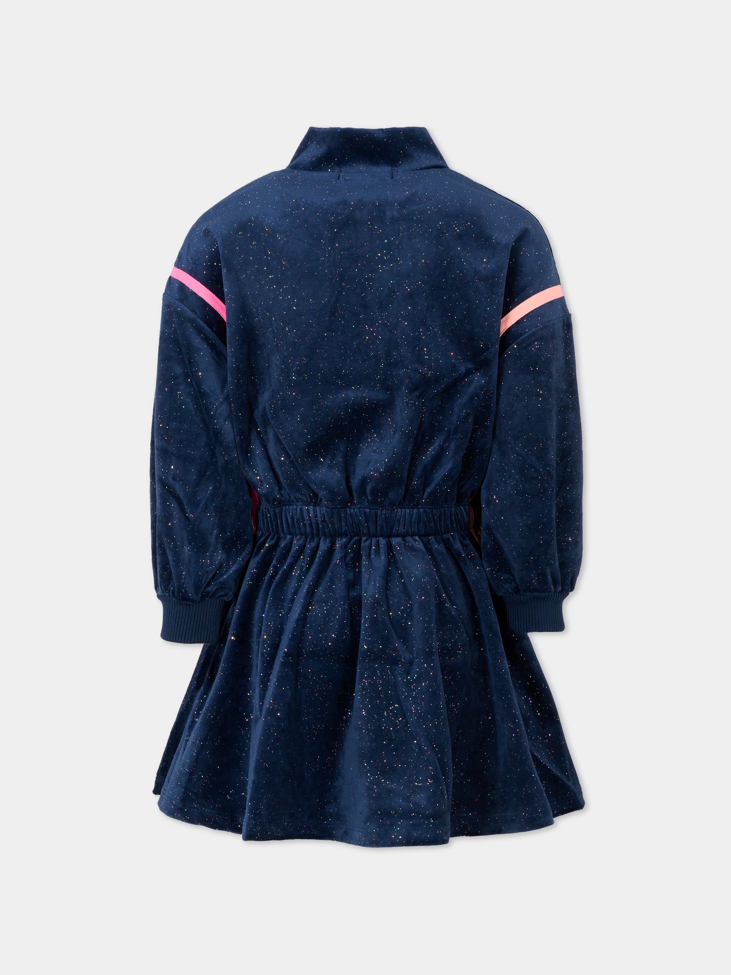 Vestito blu per bamibna con lurex,Billieblush,U21311 85T