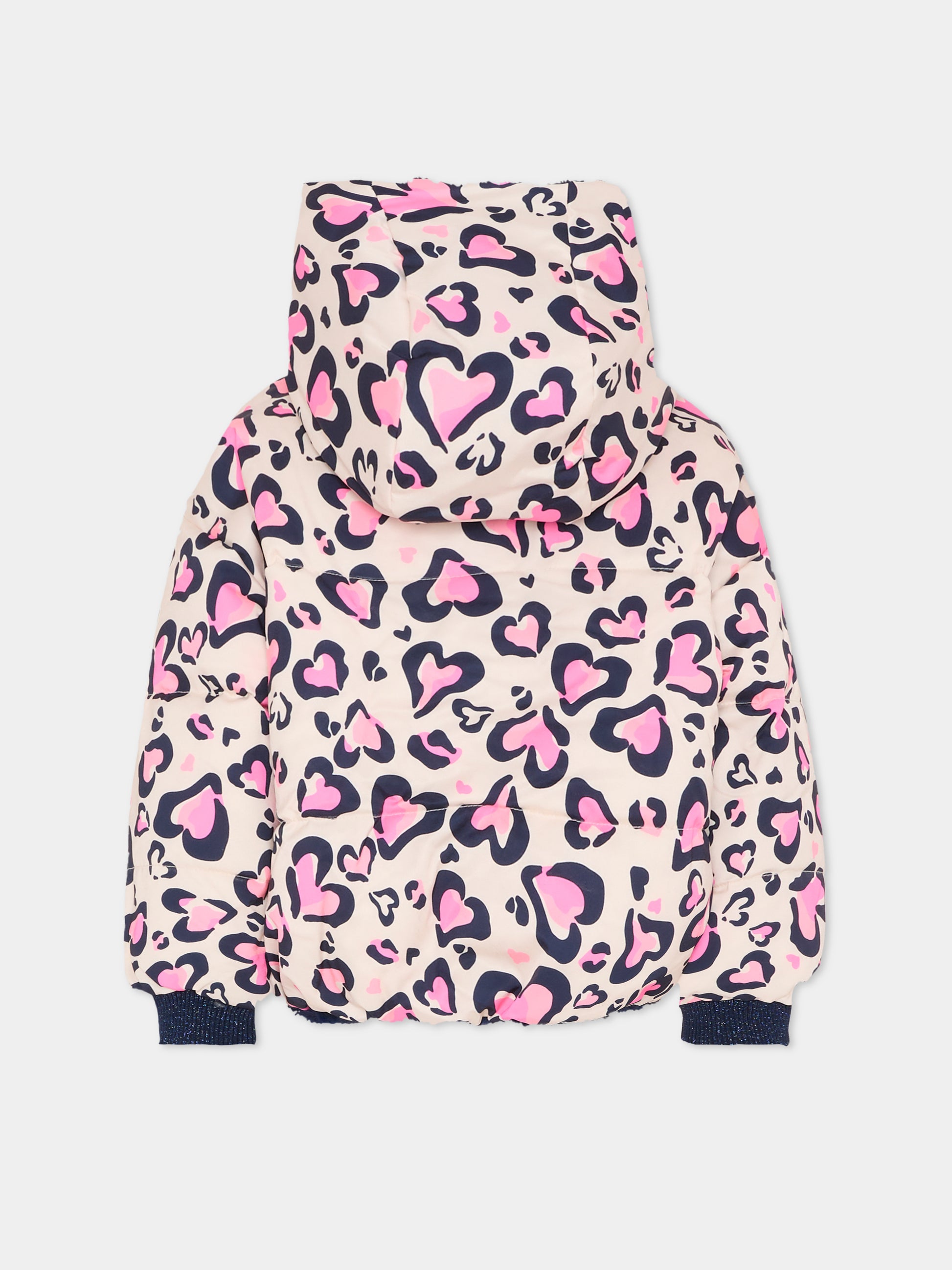 Pimino rosa reversibile per bambina con stampa cuori,Billieblush,U21355 47V