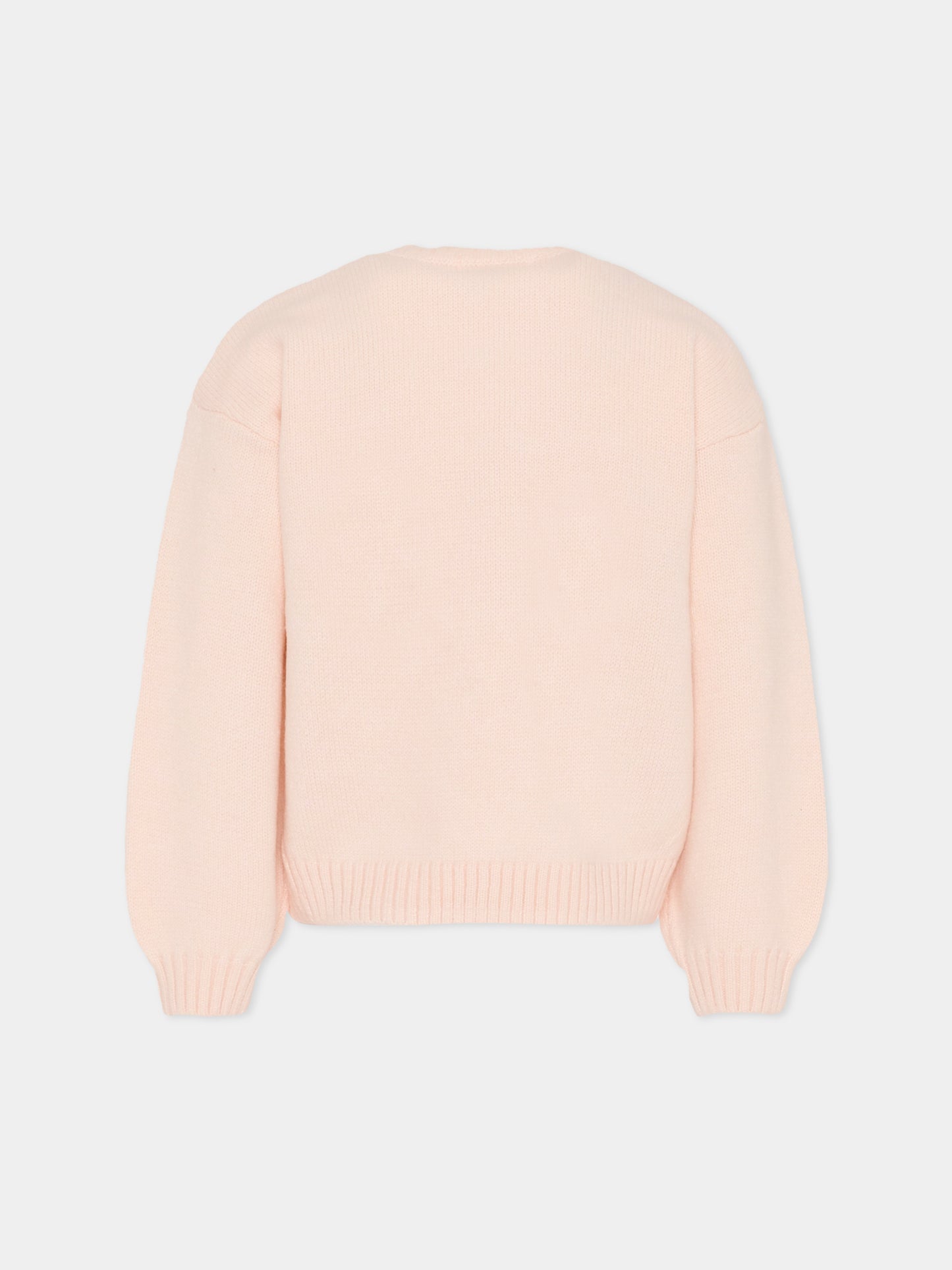 Maglione rosa per bambina con gatto,Billieblush,U21380 47V