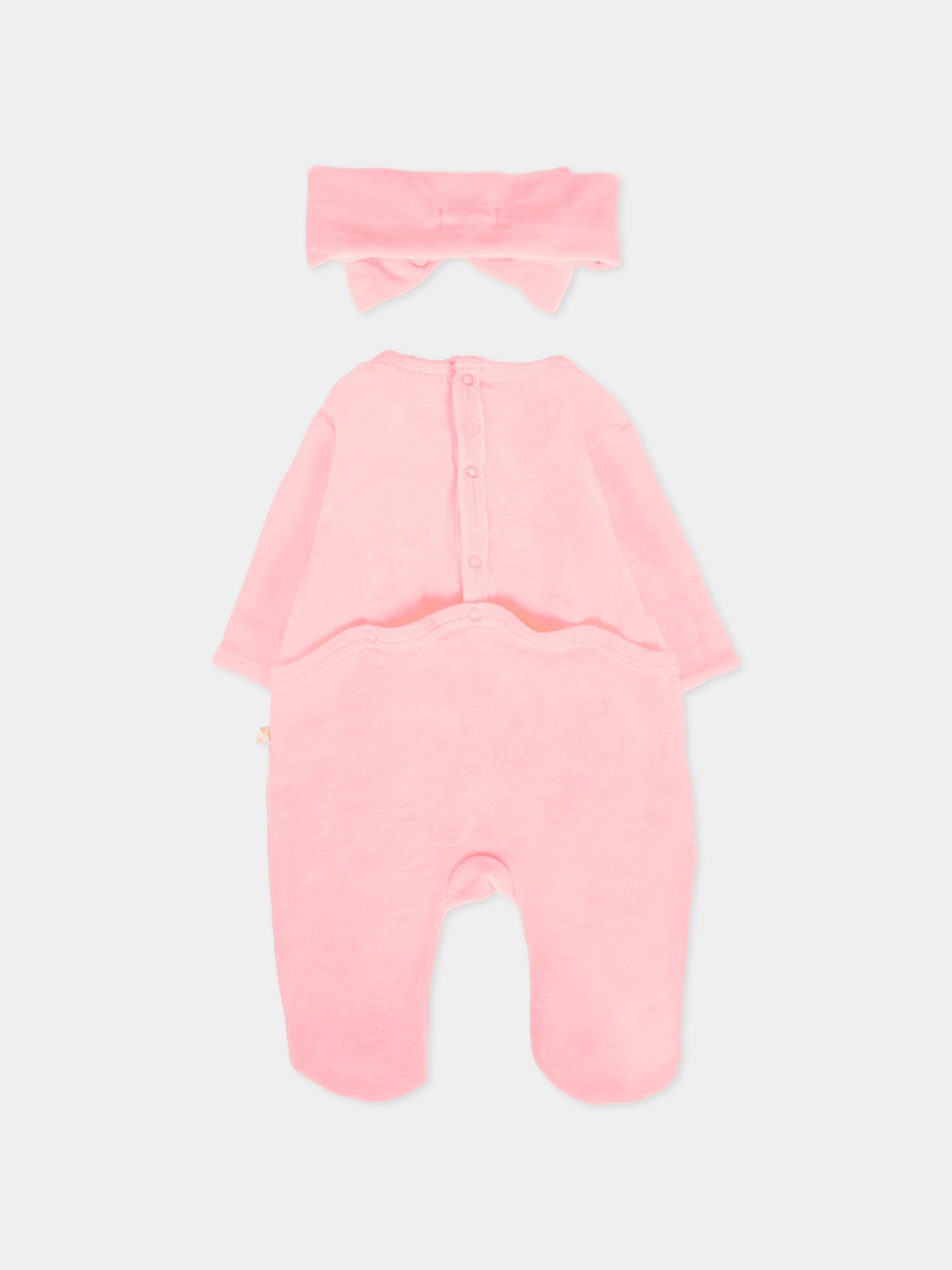 Set tutina rosa per neonata con logo,Billieblush,U21431 408