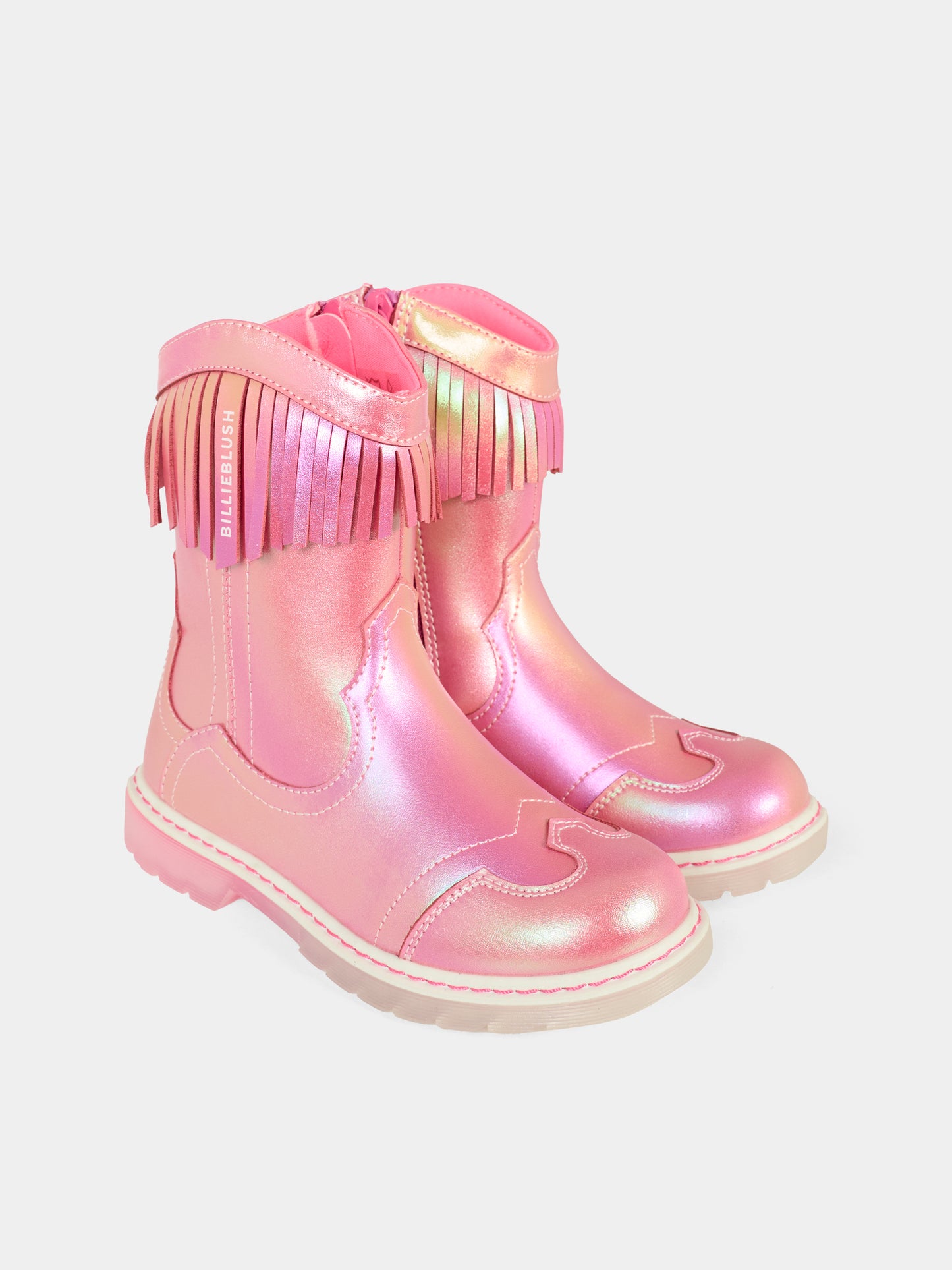 Stivaletti rosa per bambina con logo,Billieblush,U21479 47A