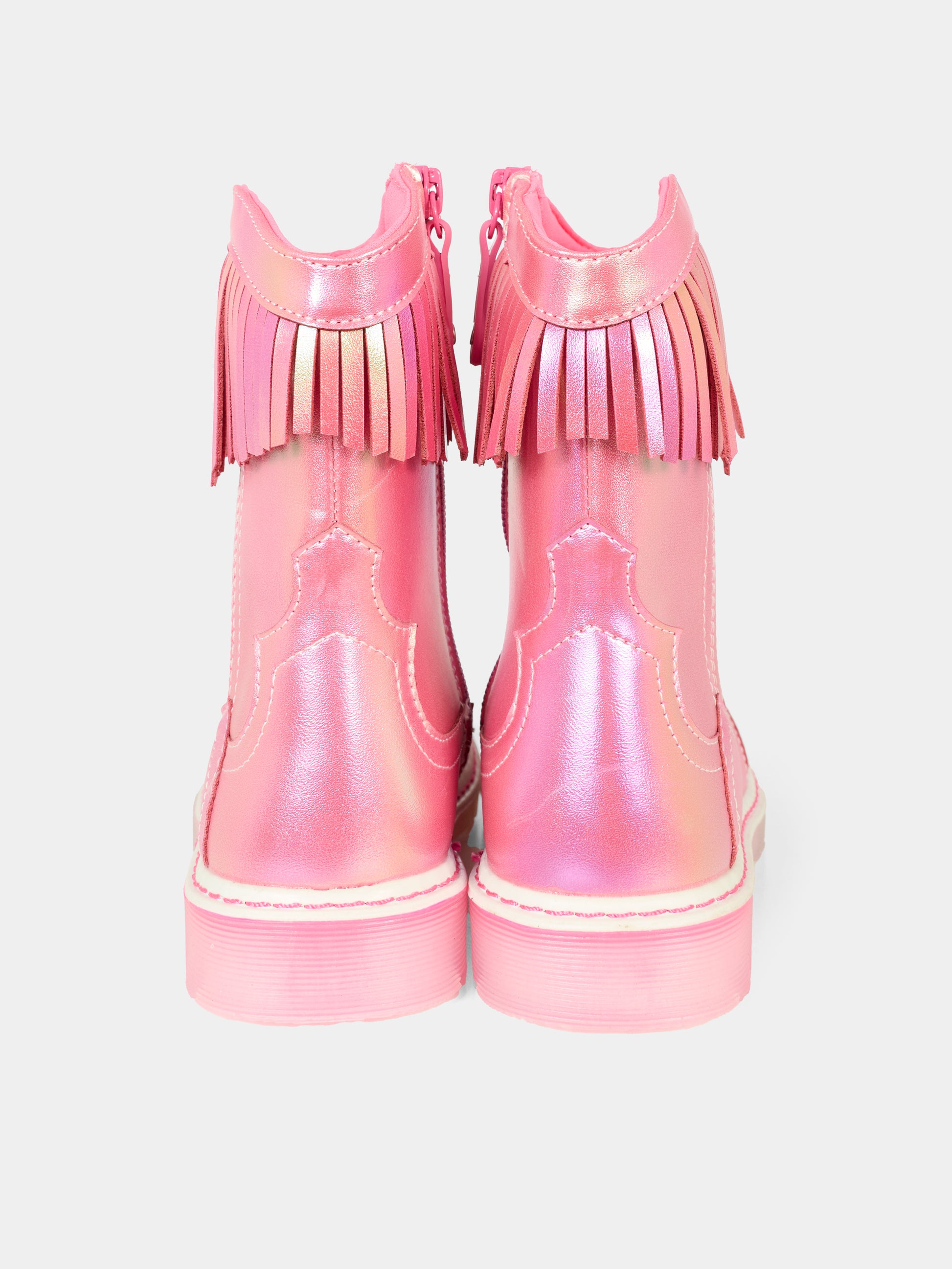 Stivaletti rosa per bambina con logo,Billieblush,U21479 47A