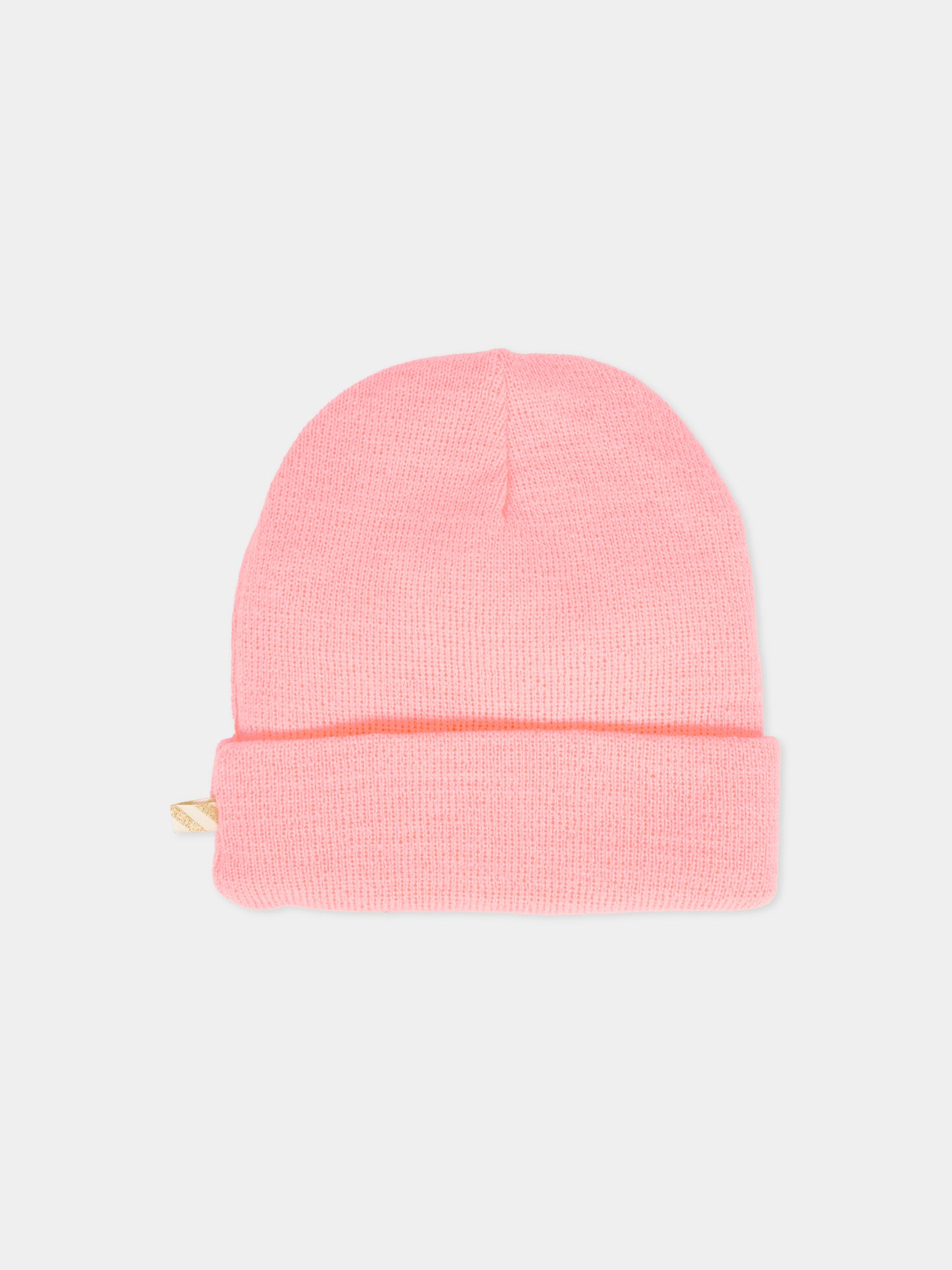 Berretto rosa per neonata con fiocco e pompon,Billieblush,U21495 408