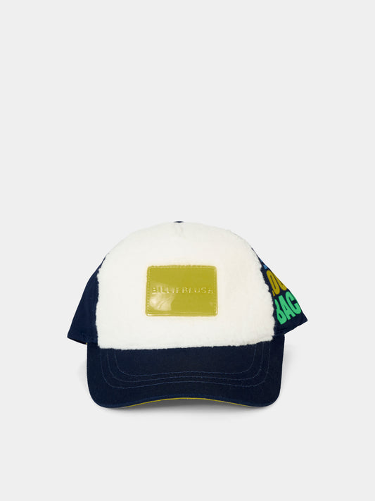 Cappello blu per bambino con patch,Billieblush,U21499 85T