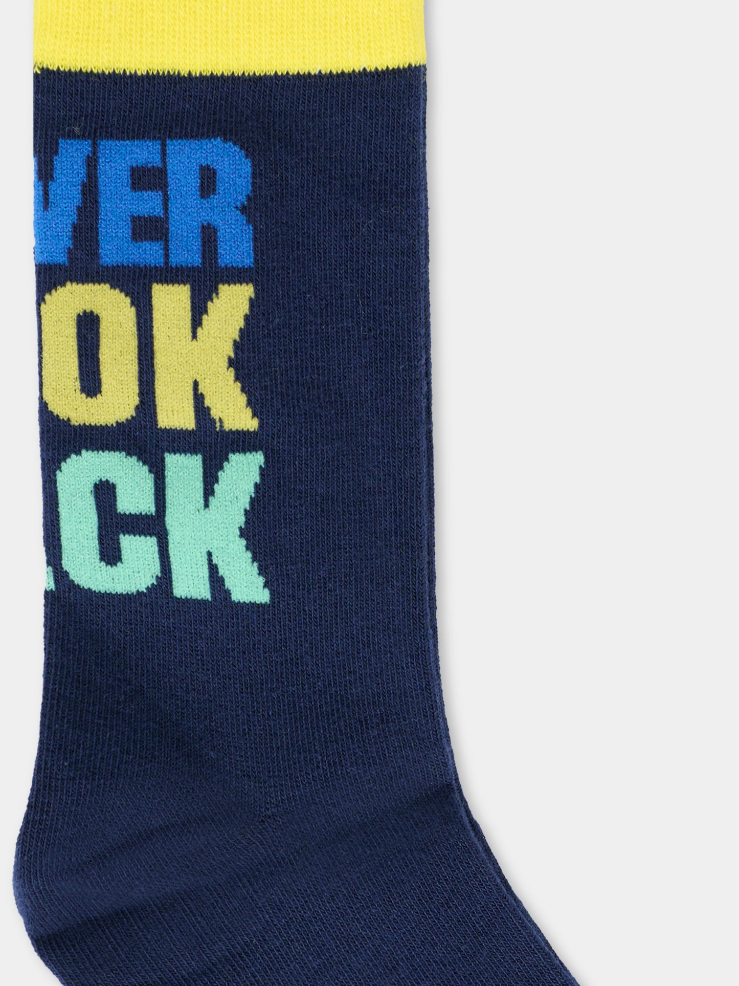 Calze blu per bambino con scritta,Billieblush,U21500 85T