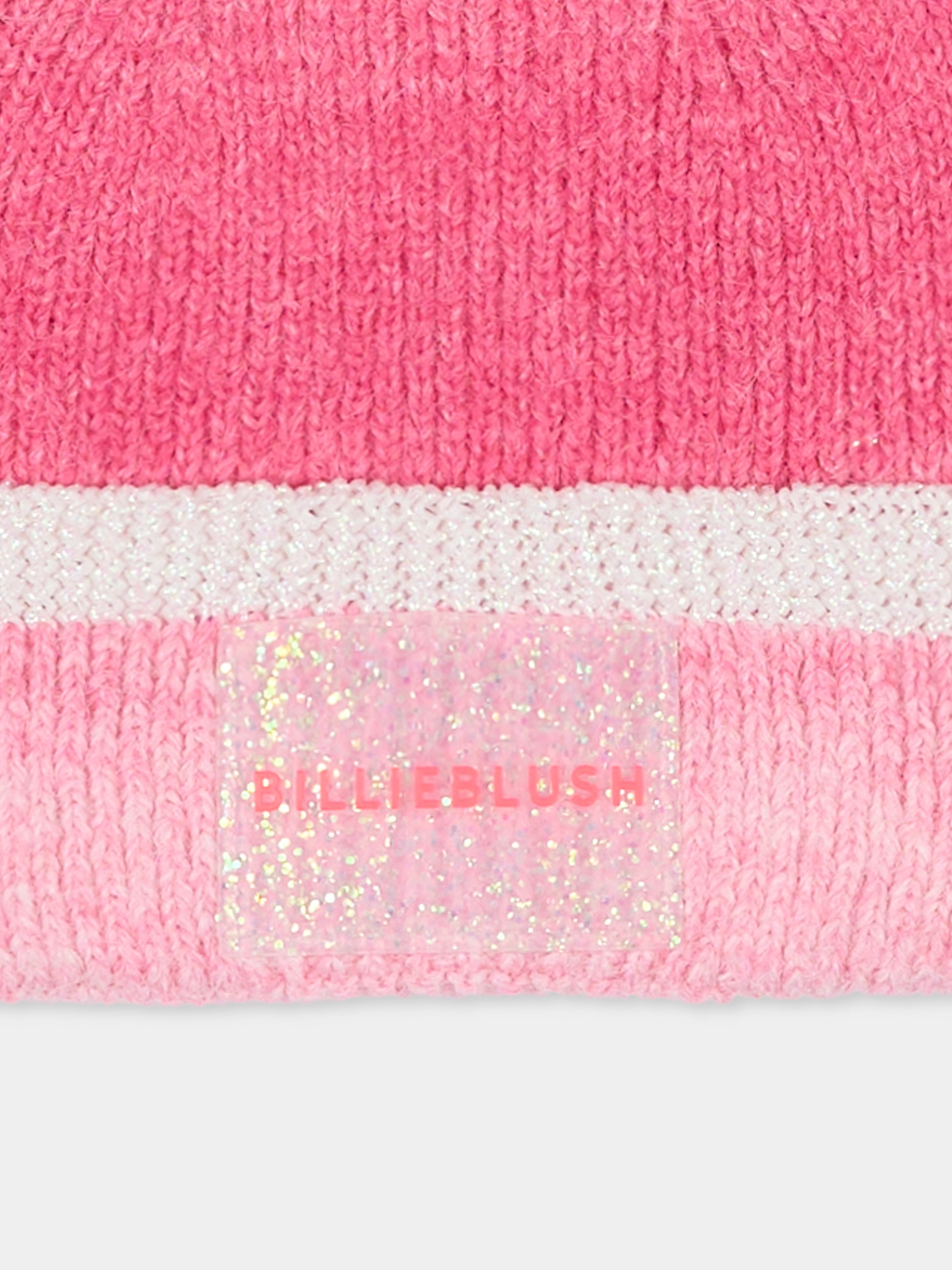 Berretto rosa per bambina con logo,Billieblush,U21511 473