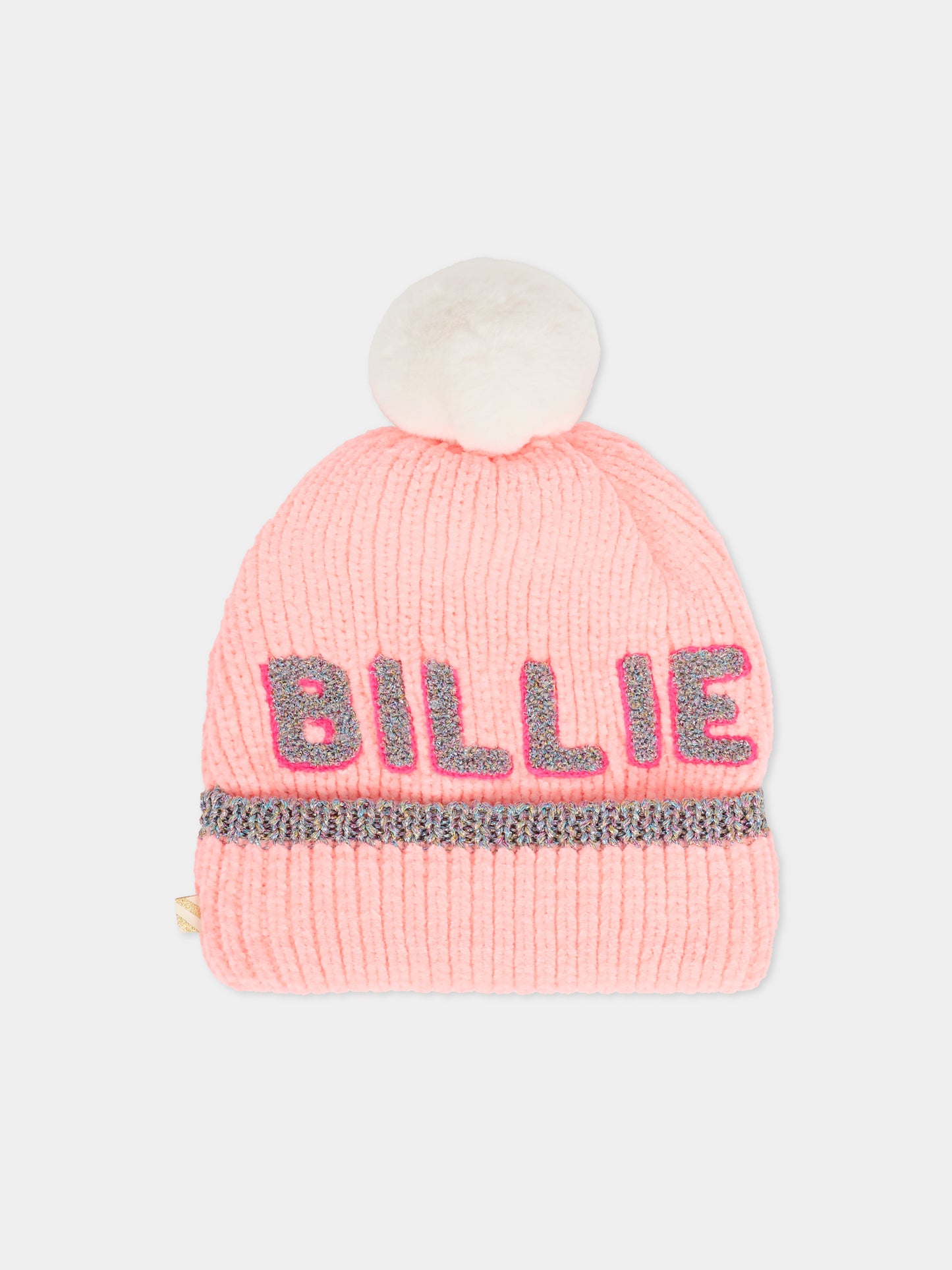 Berretto rosa per bambina con logo,Billieblush,U21512 408