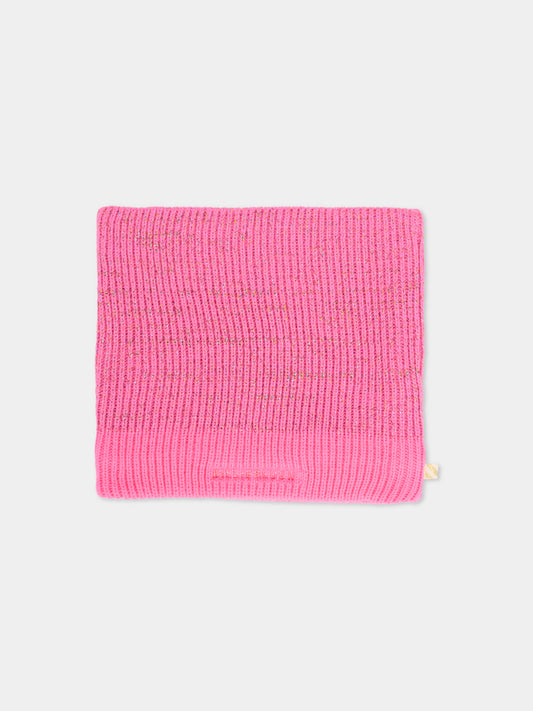 Sciarpa rosa per bambina con logo,Billieblush,U21522 473