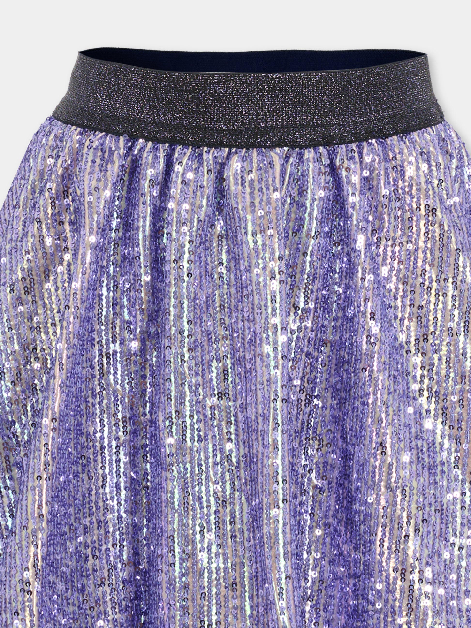 Gonna blu per bambina con paillettes,Billieblush,U21589 Z41