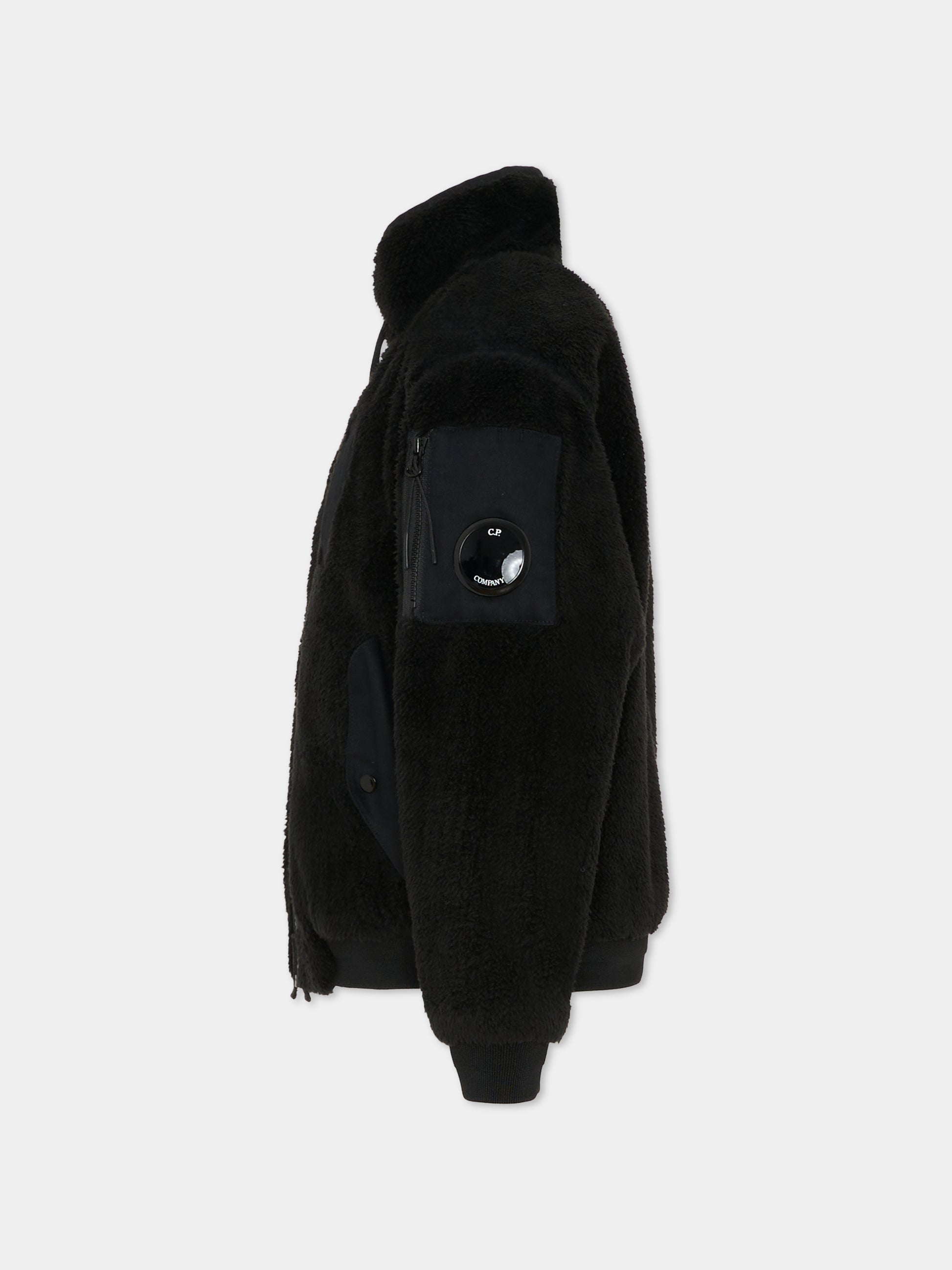 Ecopelliccia nera per bambino con lente,C. P. Company,CUS01I LIA28 60100