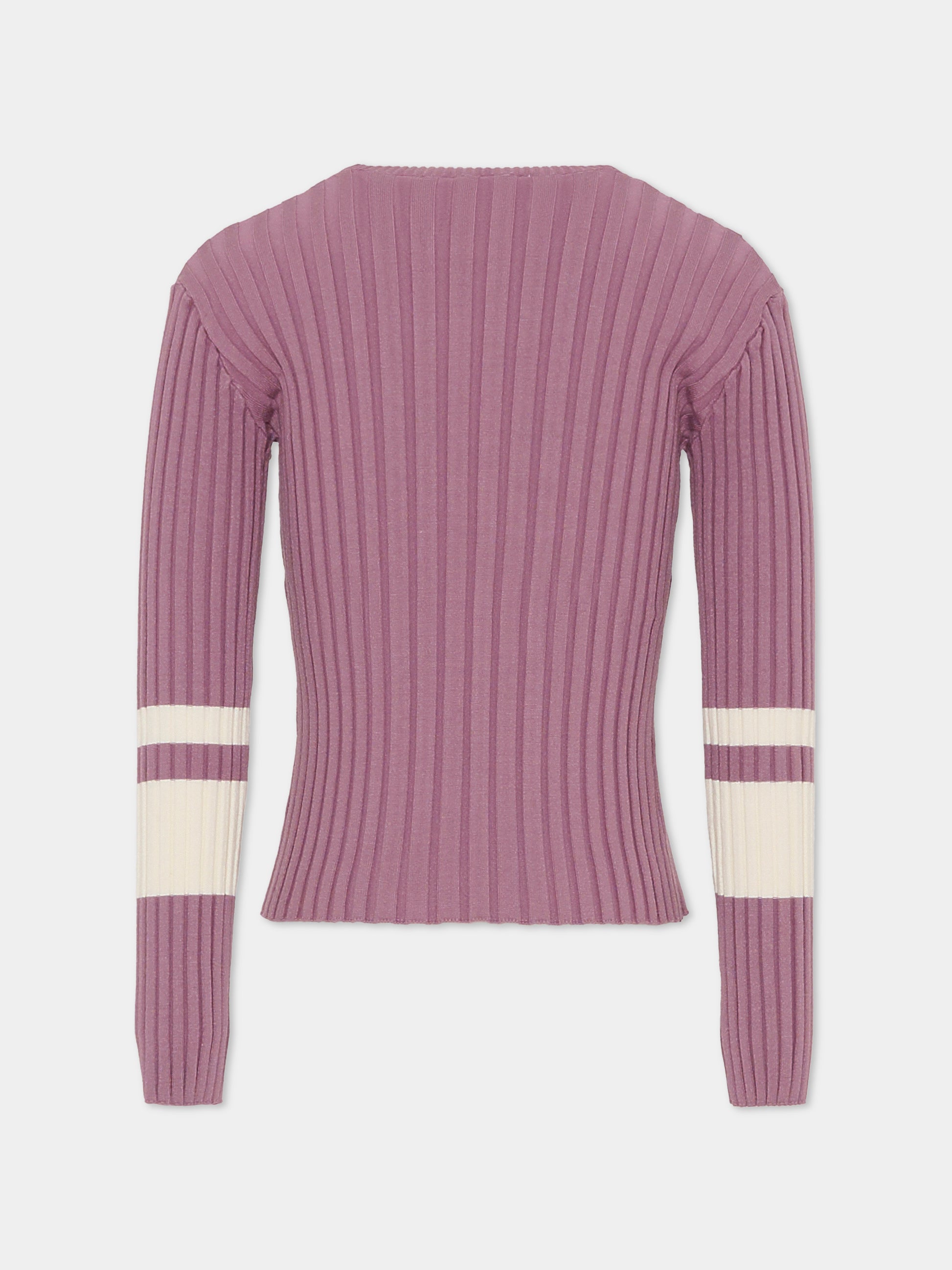 Maglione viola per bambina con logo,Pinko,KFMA020.C.FL089.D806