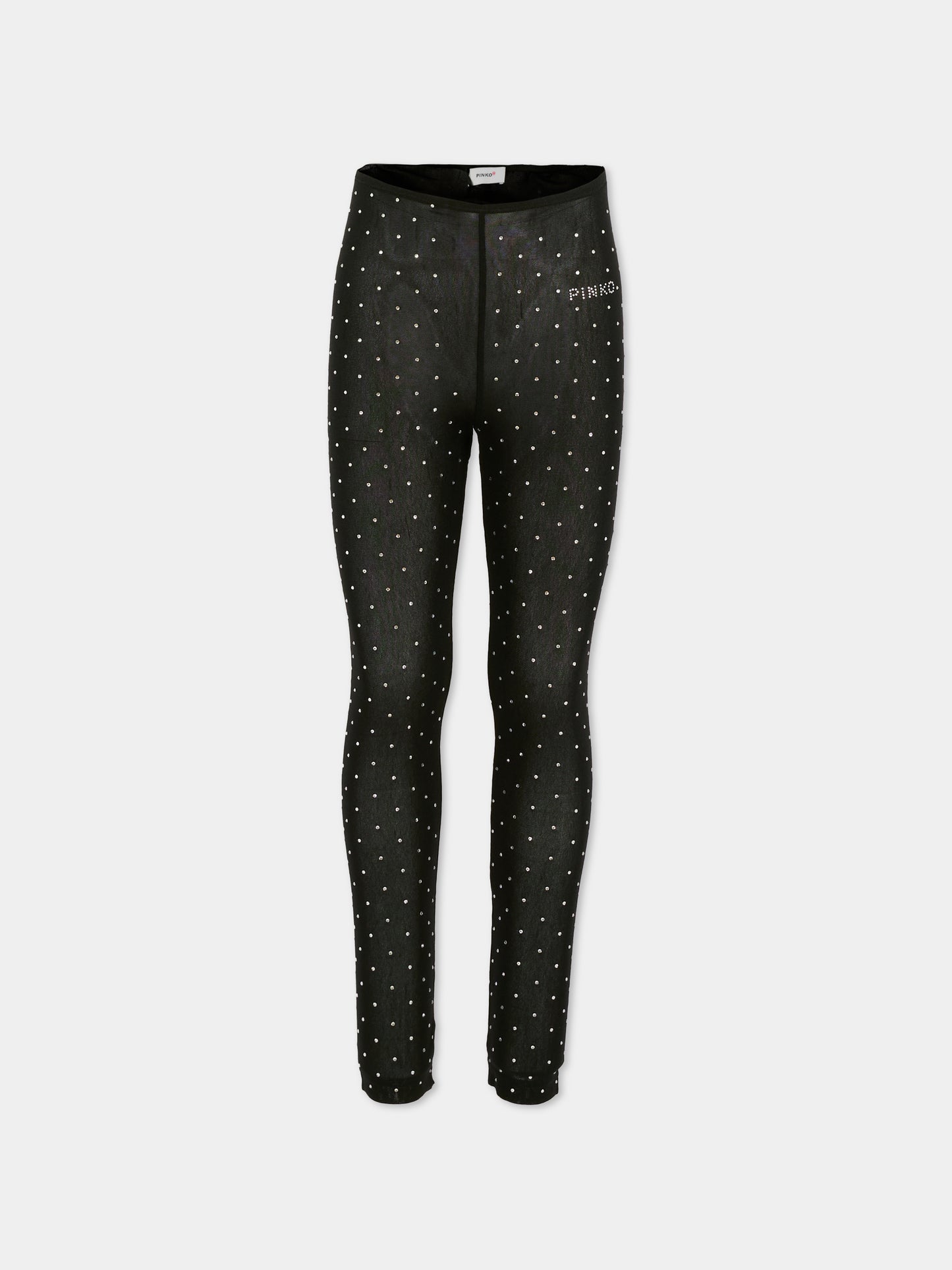 Legging noir pour fille avec strass