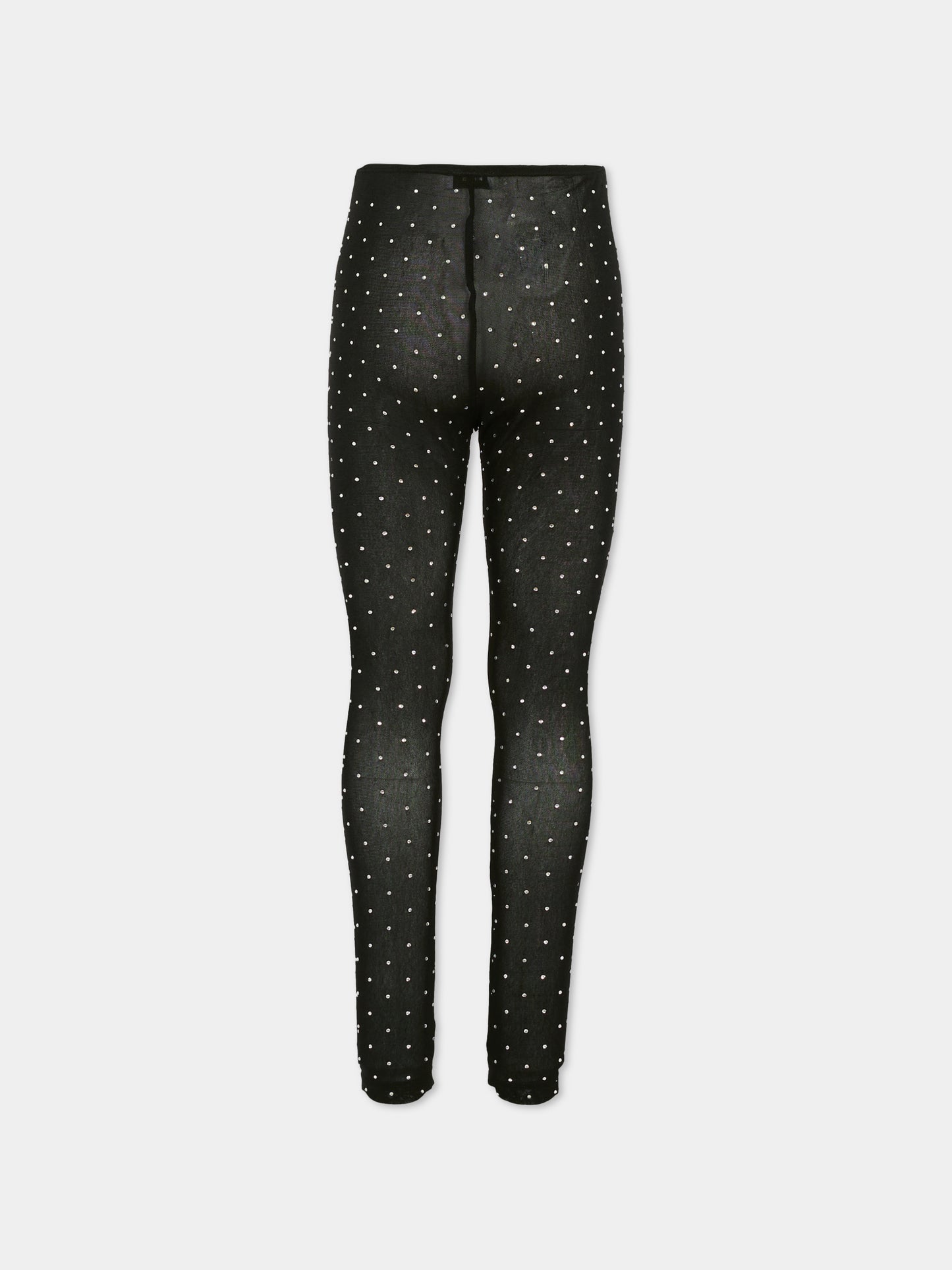 Legging noir pour fille avec strass