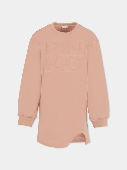 Robe rose pour fille avec logo