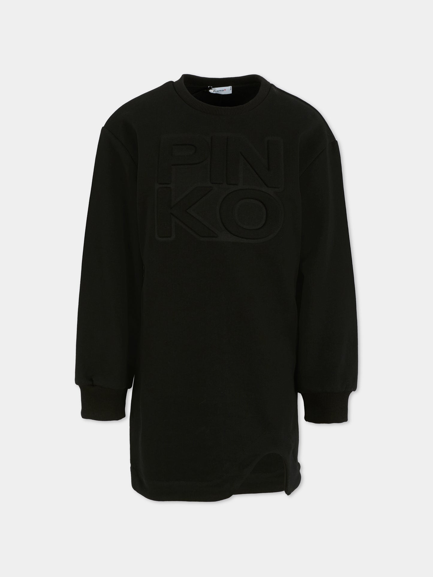 Robe noire pour fille avec logo