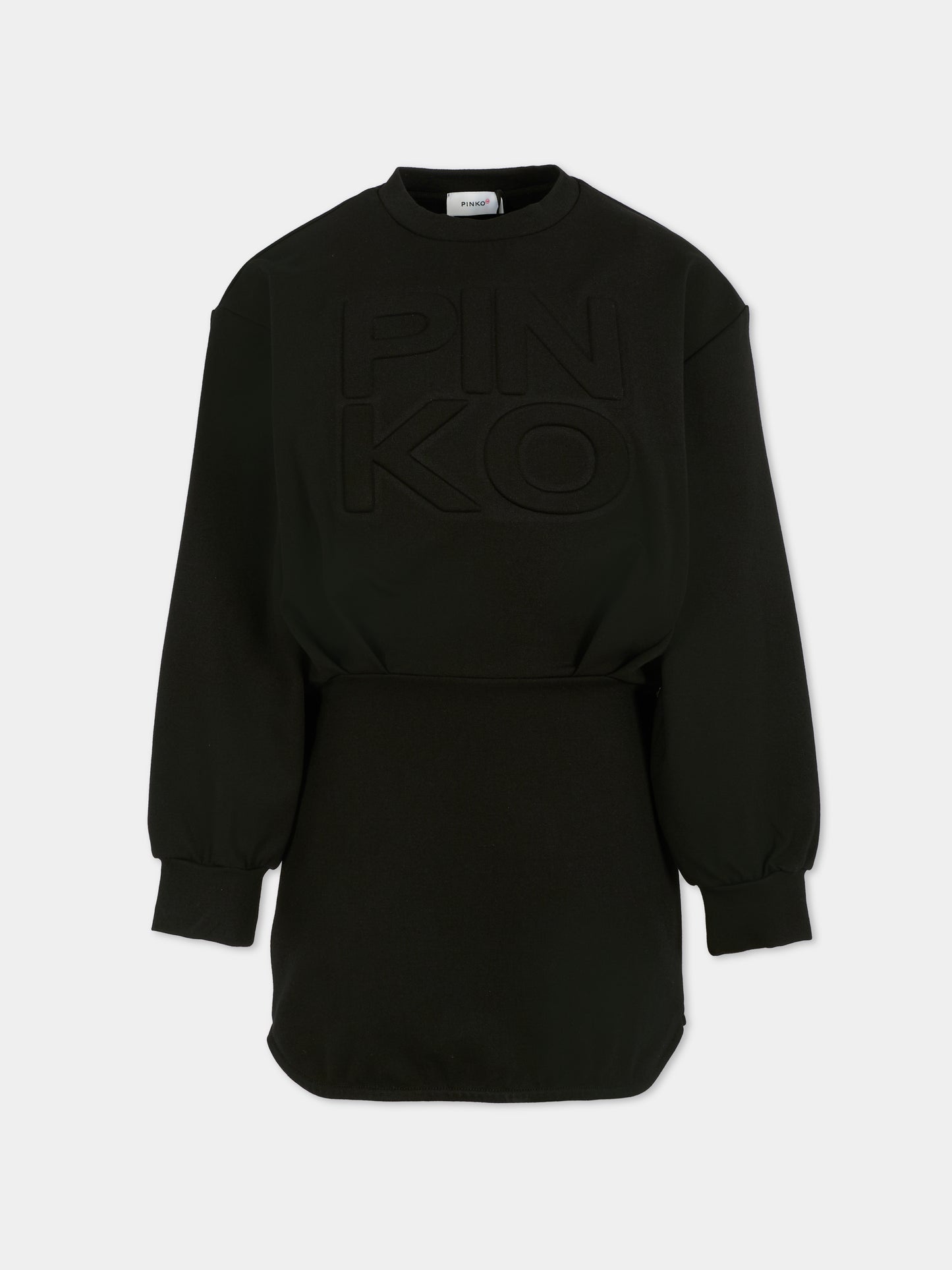 Robe noire pour fille avec logo