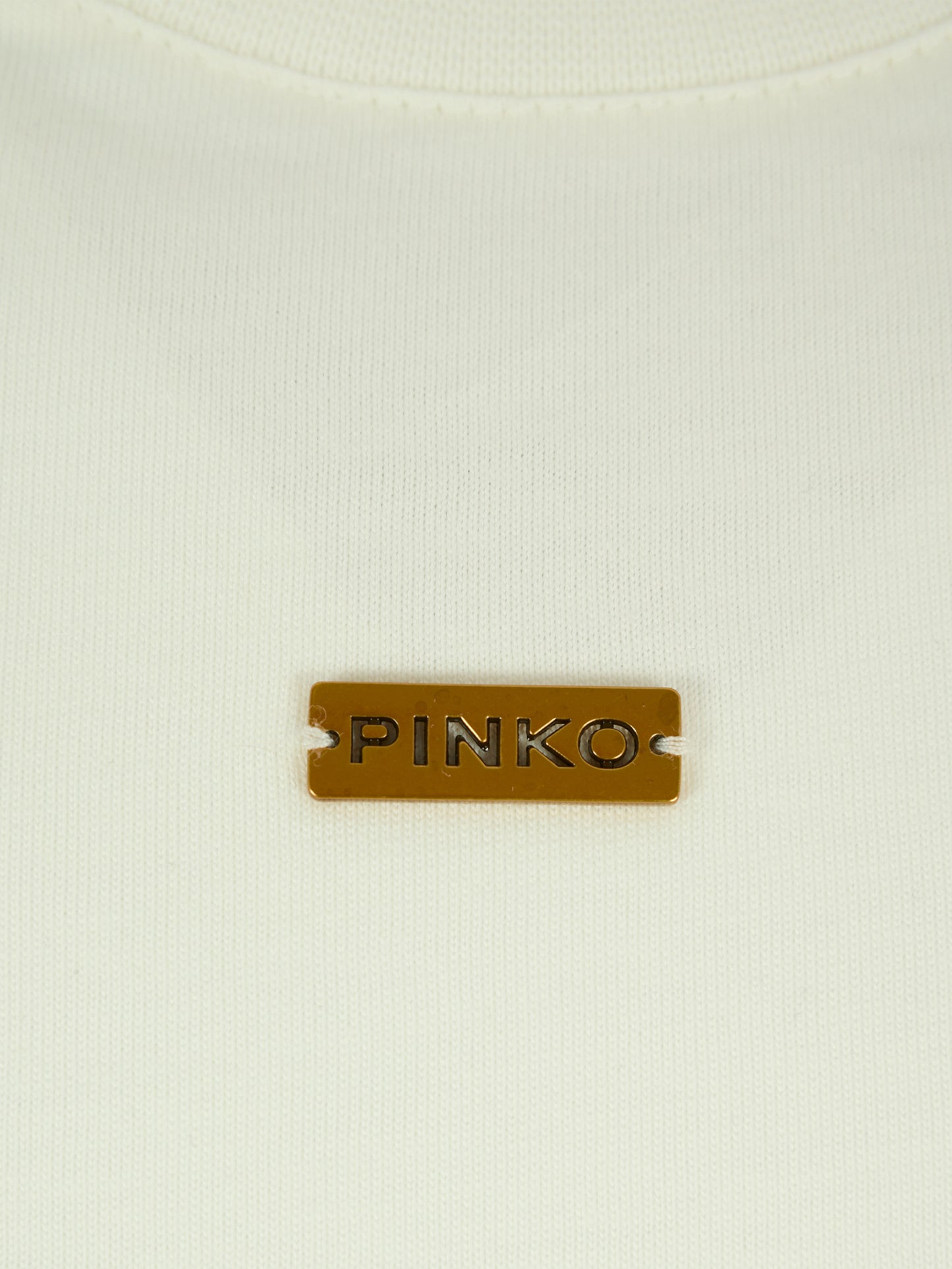 T-shirt court ivoire pour fille avec logo