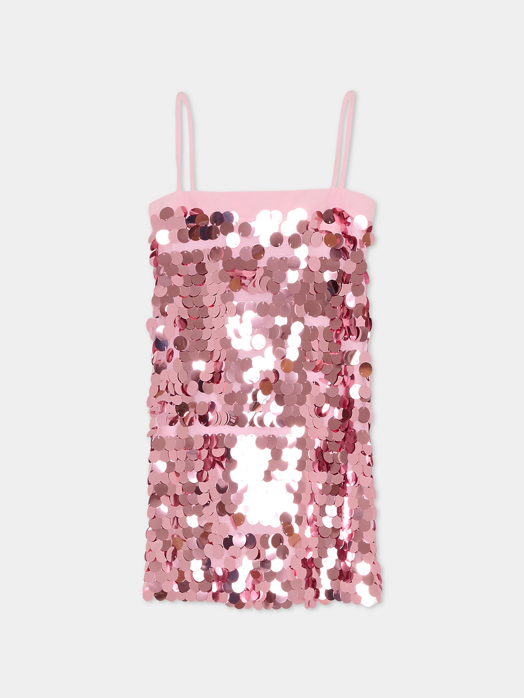 Vestito rosa per bambina con logo,Pinko,KFAB025.C.TV097.C039