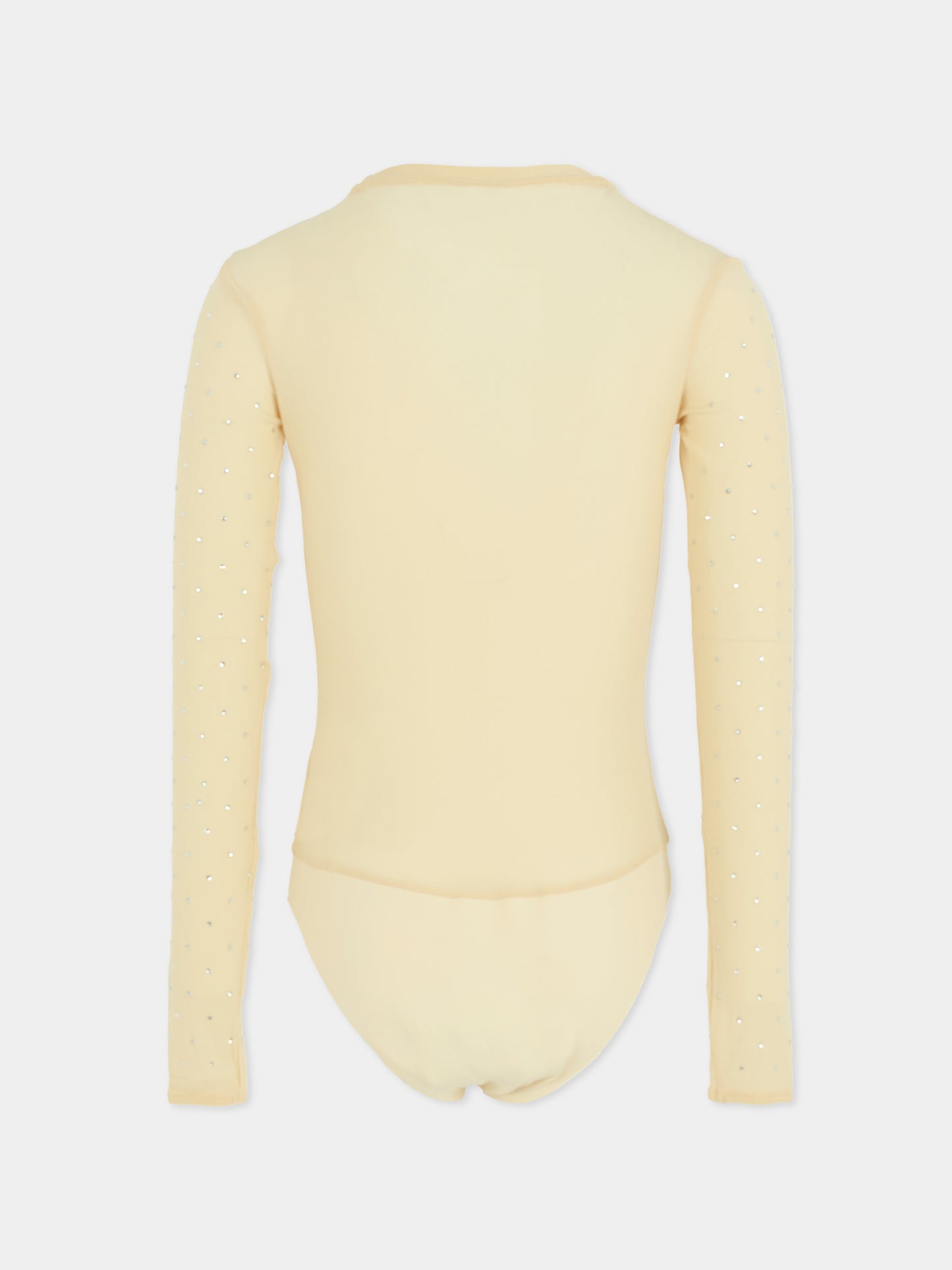 Body rose pour fille avec strass