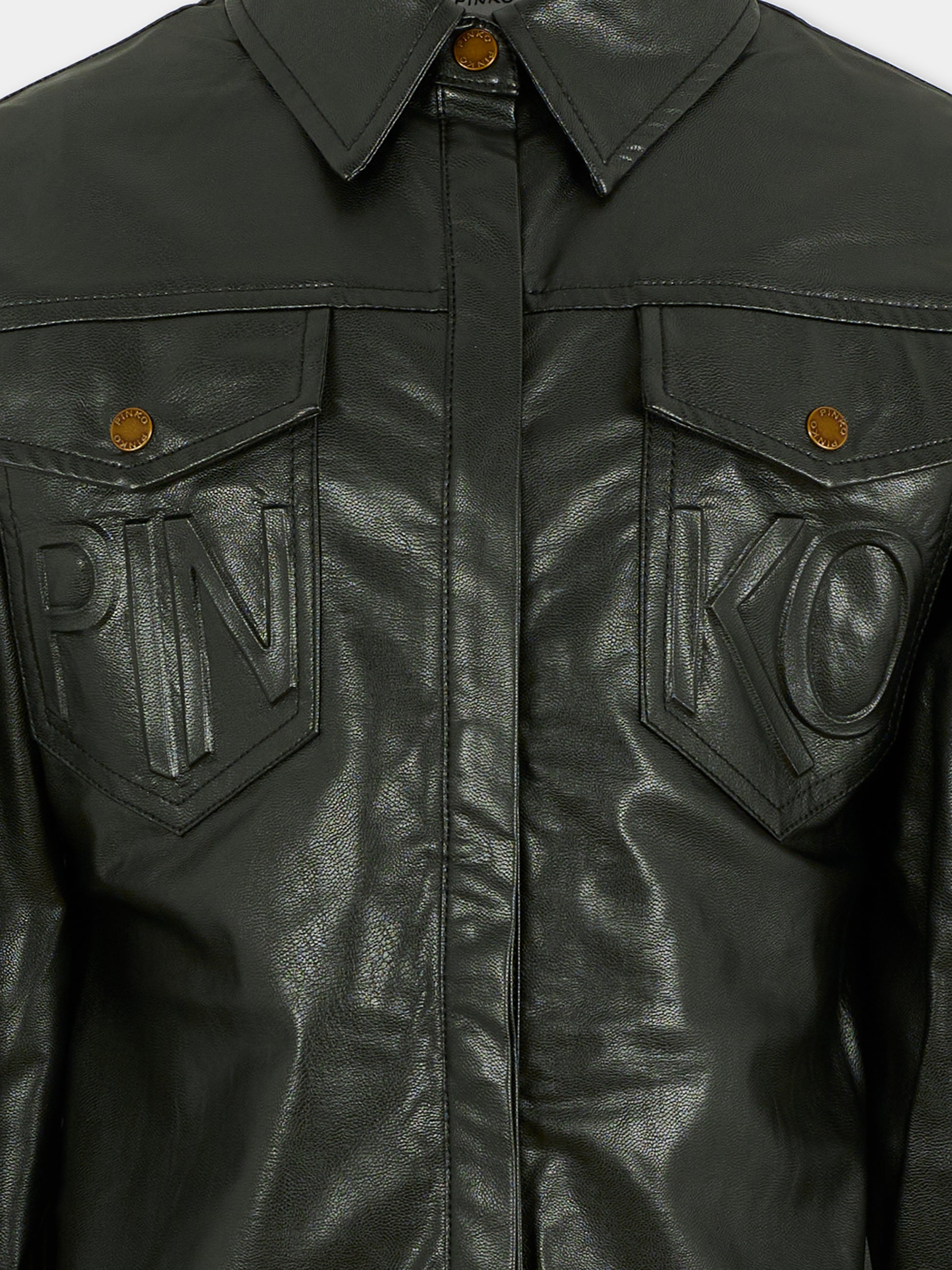 Camicia nera per bambina con logo,Pinko,KFCA010.C.PE017.N000