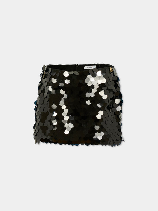 Jupe noire pour fille avec paillettes