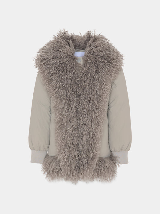 Ecopelliccia grigia per bambina,Pinko,KFGB012.C.NY025.5028