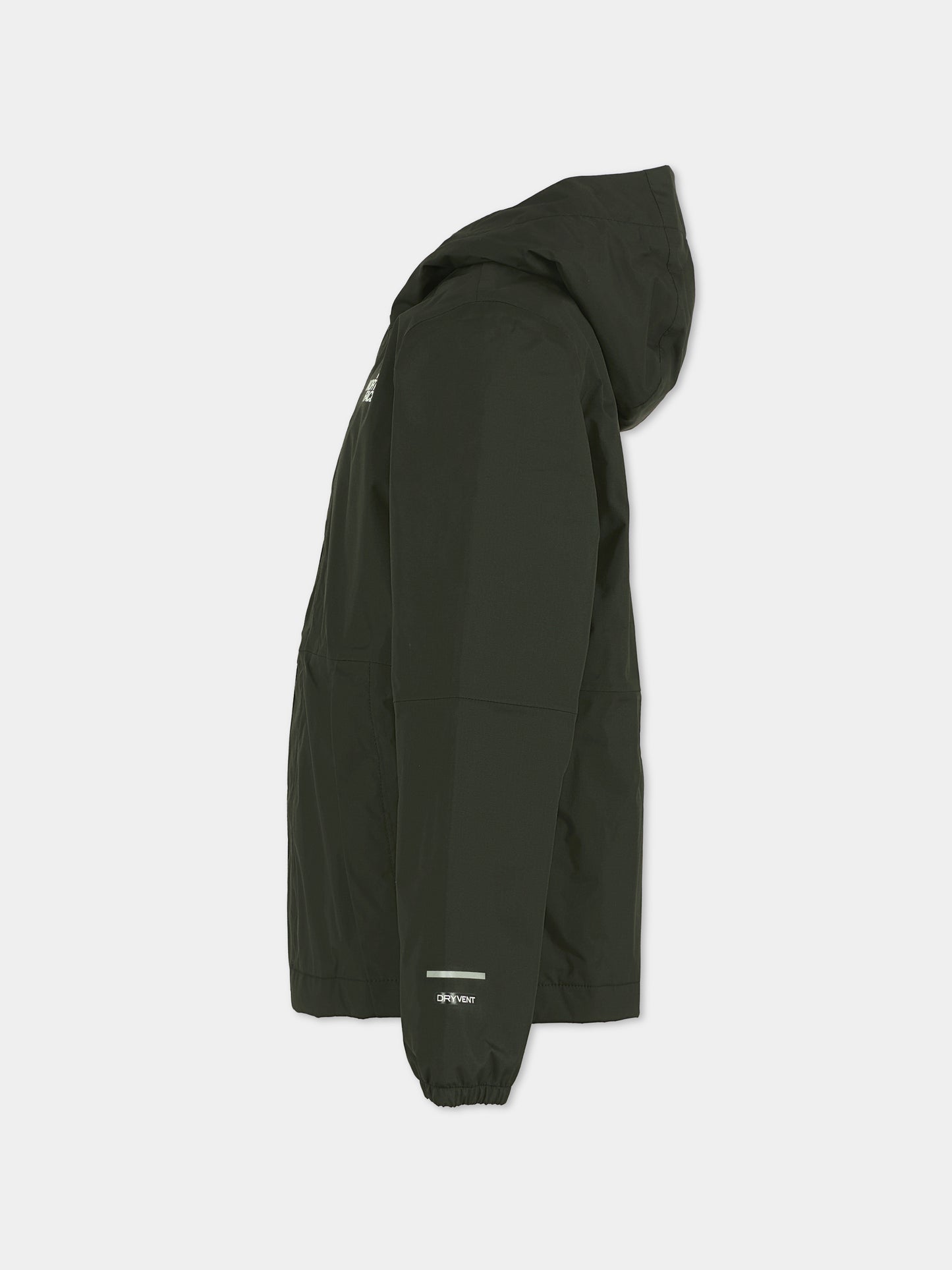 Imperméable noir pour garçon avec logo