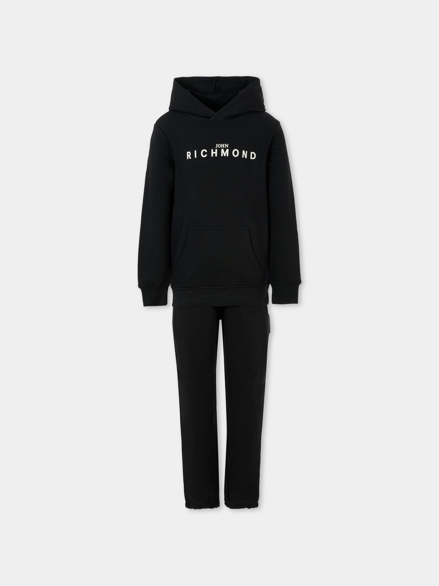 Completo nero per bambino con logo,Richmond,RBA25007CF BLACK