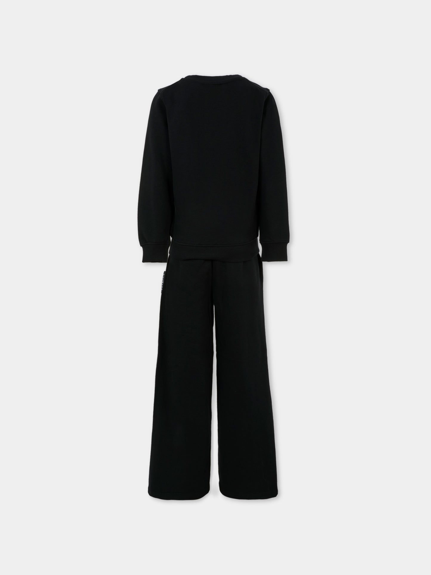 Completo nero per bambina con logo,Richmond,RGA25007CF BLACK