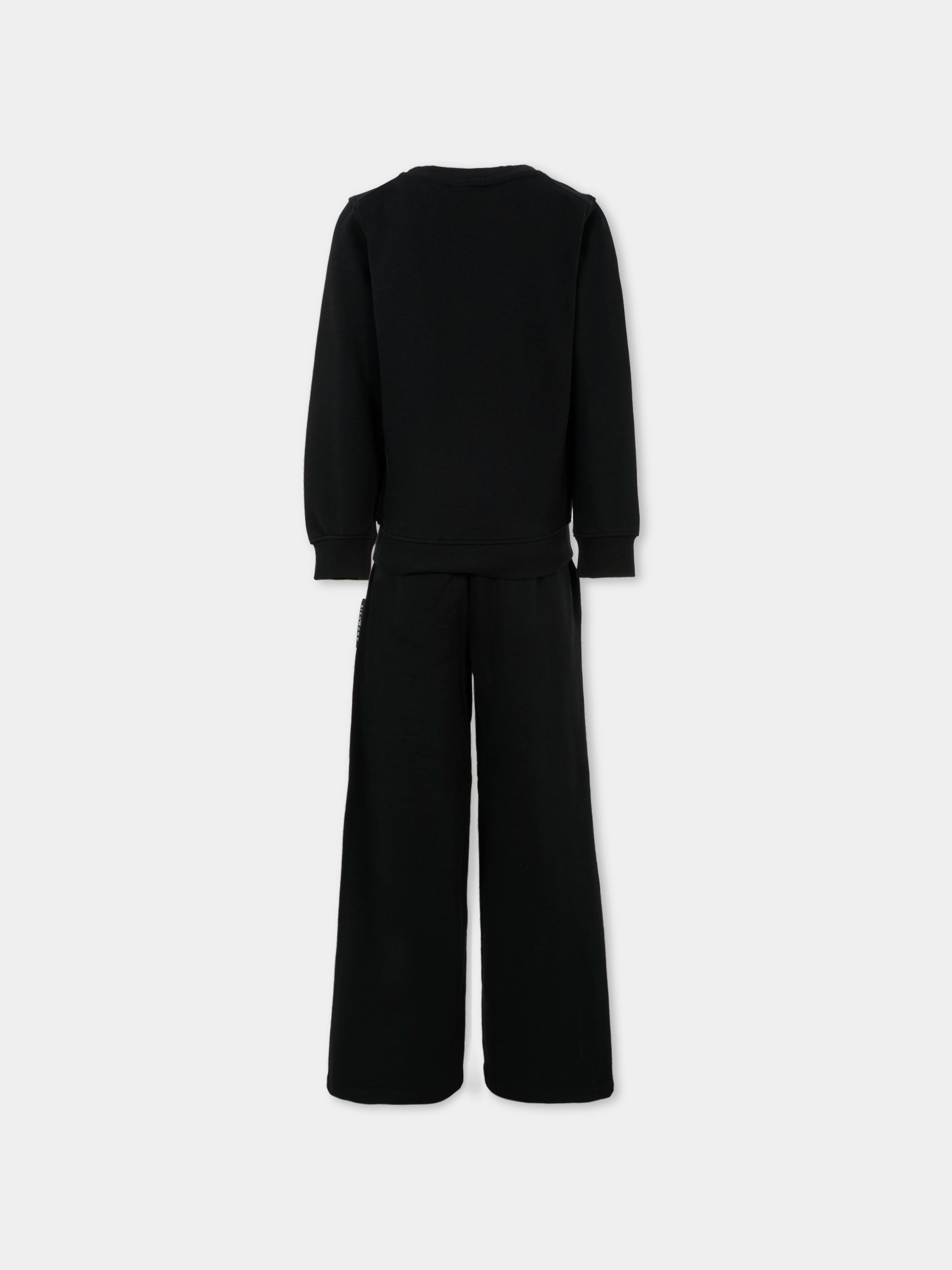 Completo nero per bambina con logo,Richmond,RGA25007CF BLACK