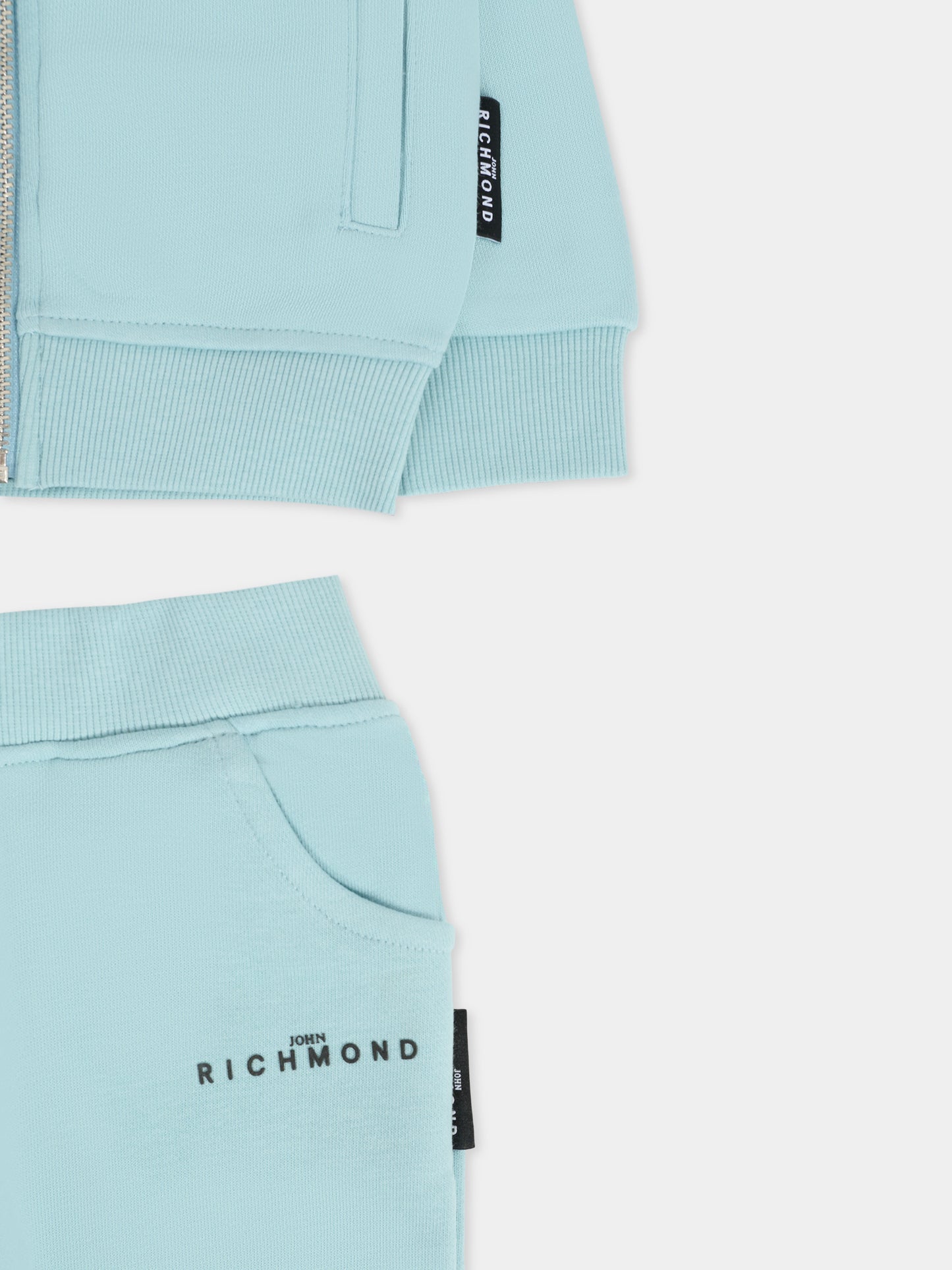 Completo azzurro per neonato con logo,Richmond,RIA25002CF FORGET ME NOT