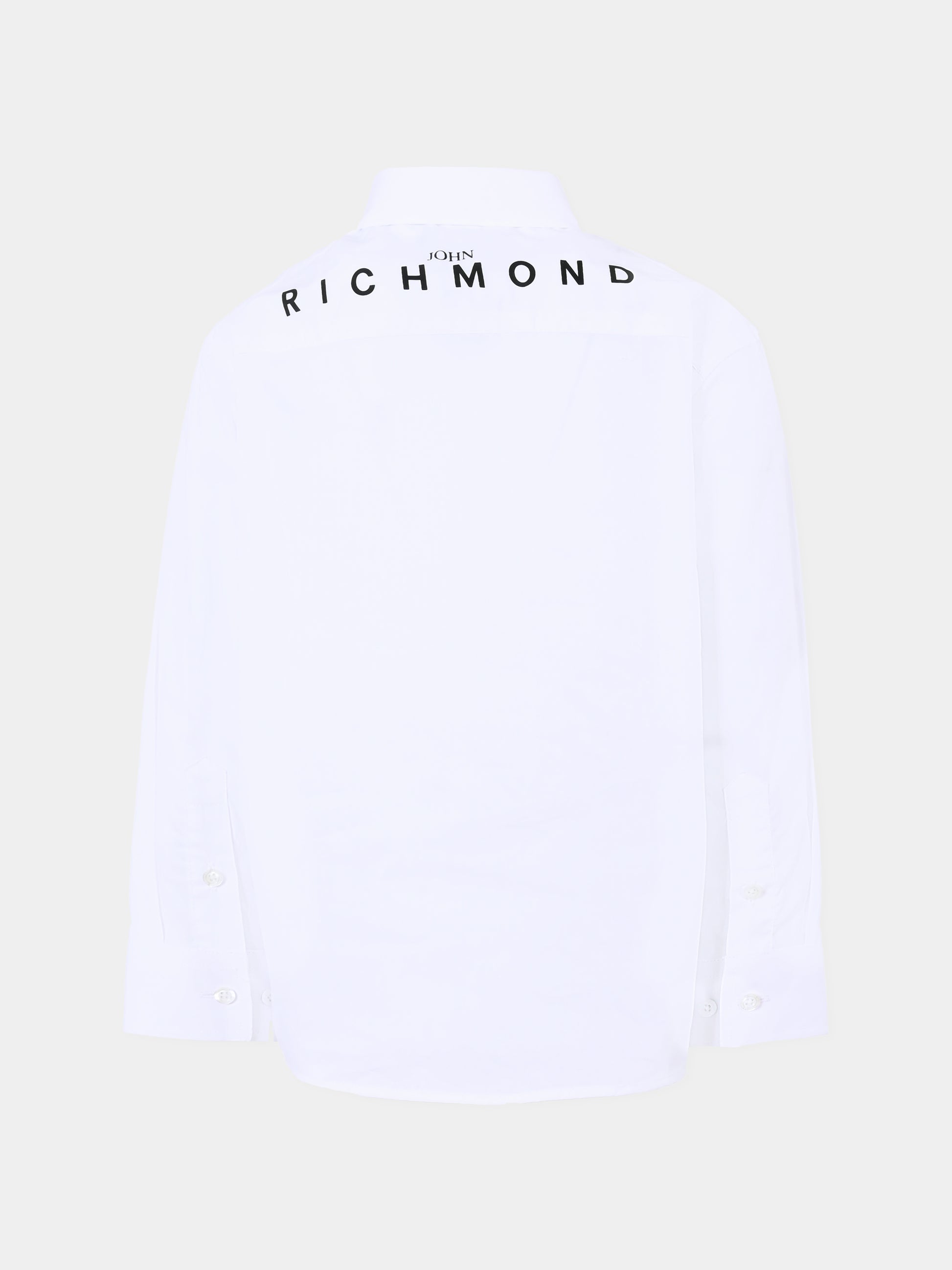 Camicia bianca per bambino con logo,Richmond,RBA25129CA WHITE