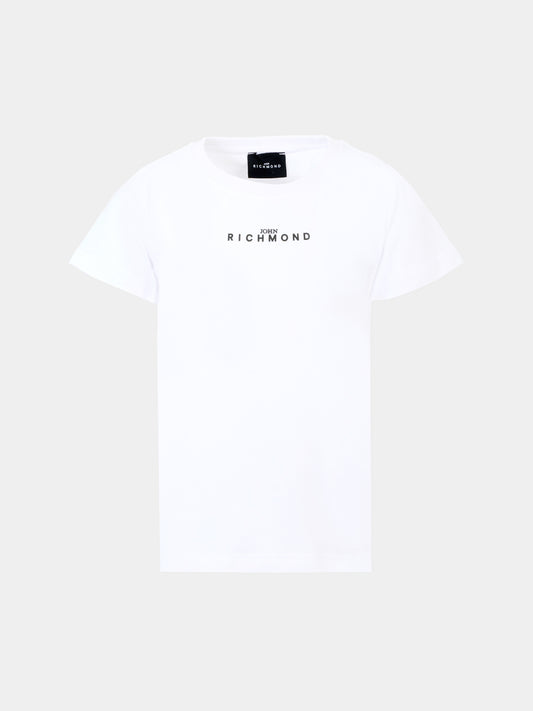 T-shirt blanc pour enfants avec logo