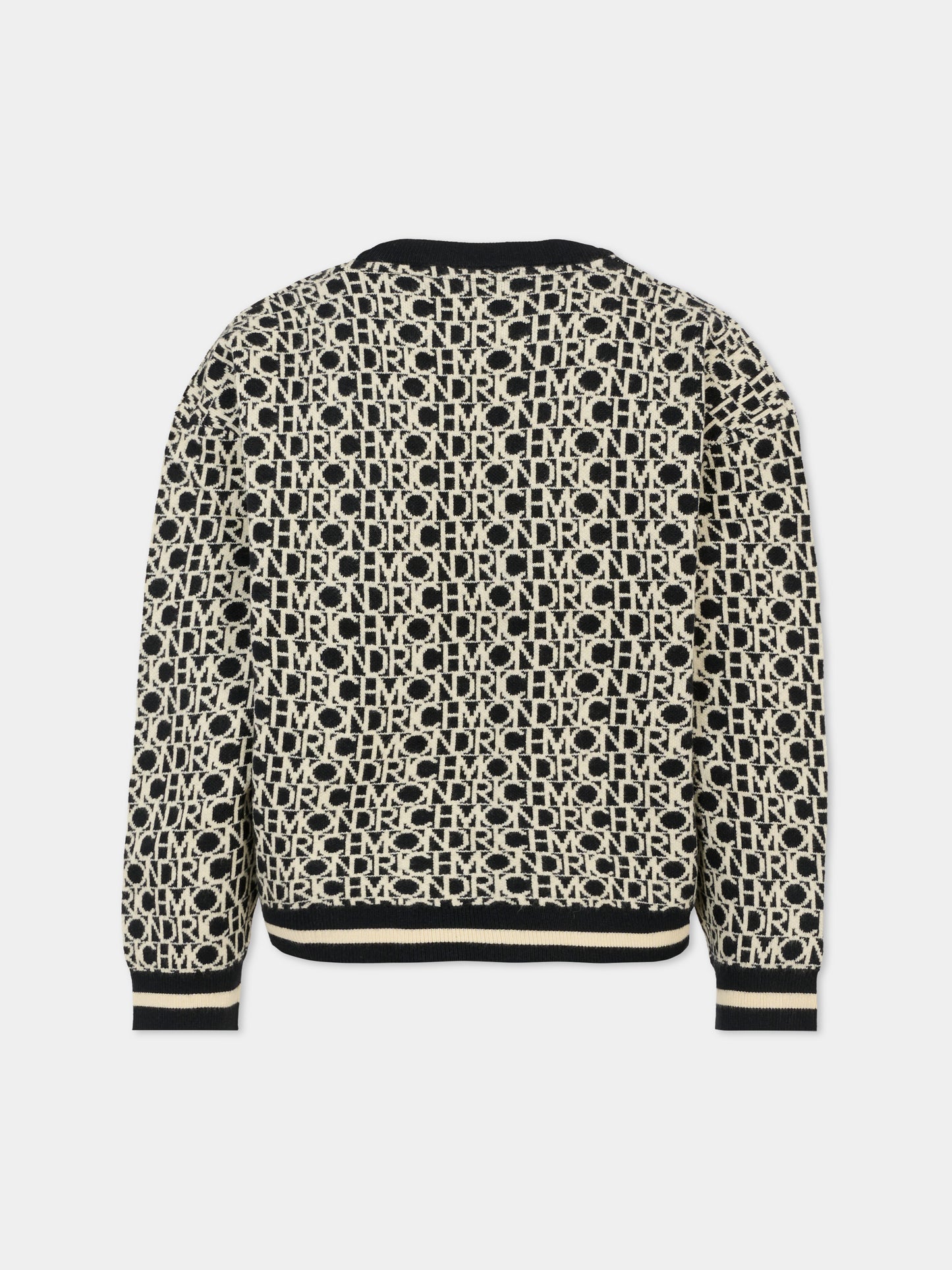 Maglione nero per bambino con logo bianco,Richmond,RBA25042MA LETTERING