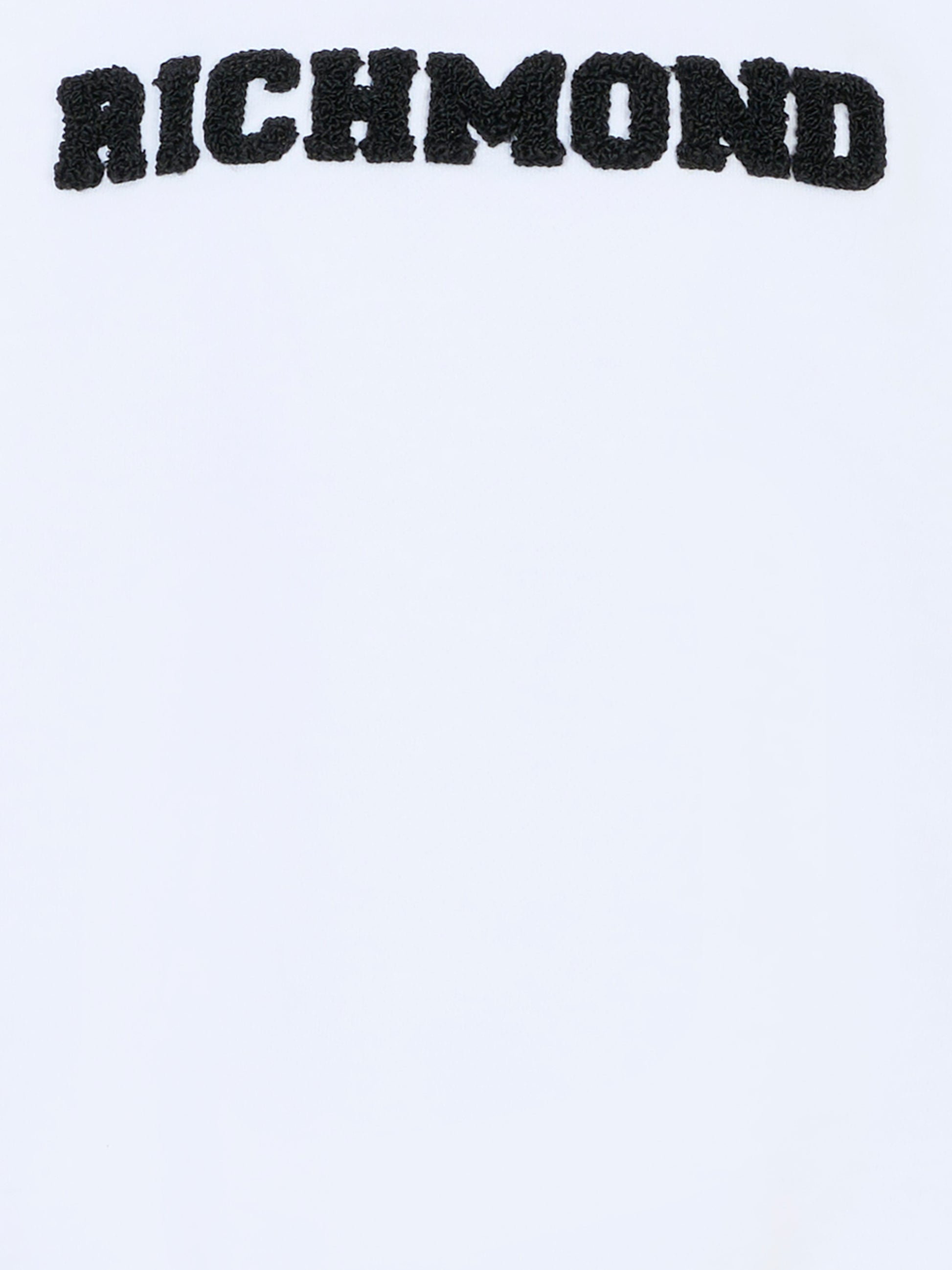 Felpa bianca per bambini con logo,Richmond,RBA25236FE WHITE