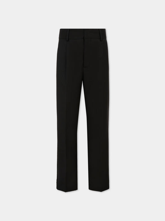 Pantaloni neri per bambino con patch logato,Richmond,RBA25132PA BLACK