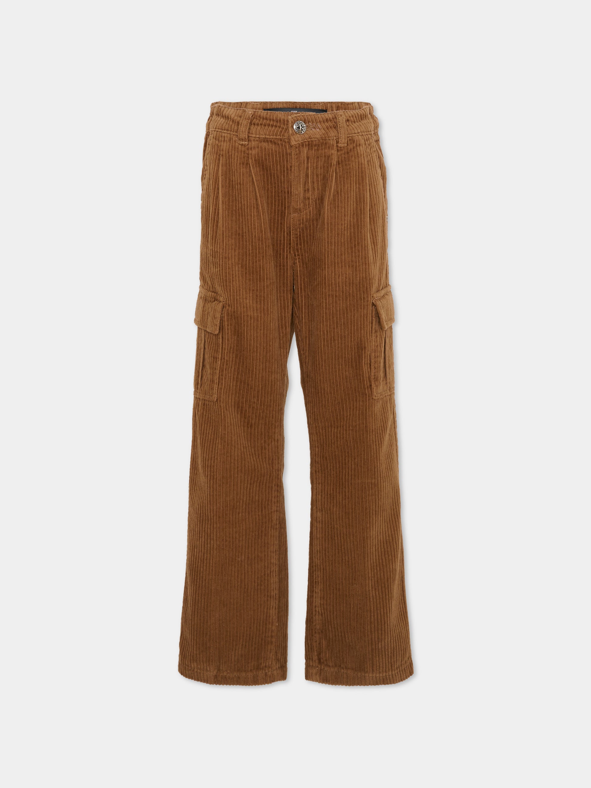 Pantaloni marroni per bambino con borchie,Richmond,RBA25207PA RAWHIDE