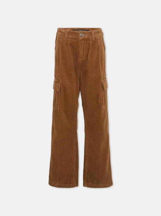 Pantaloni marroni per bambino con borchie,Richmond,RBA25207PA RAWHIDE