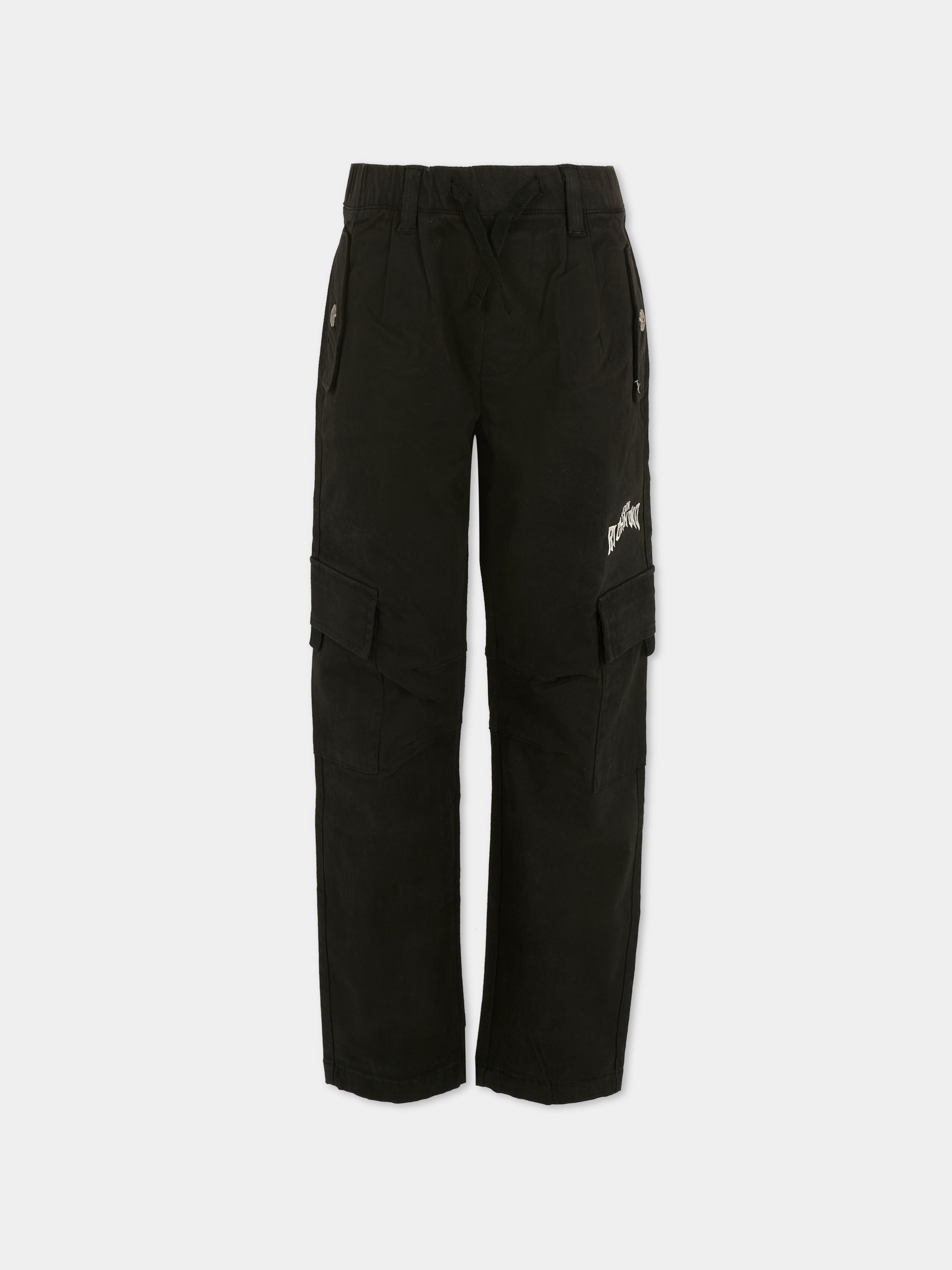 Pantaloni neri per bambino con logo,Richmond,RBA25244PA BLACK