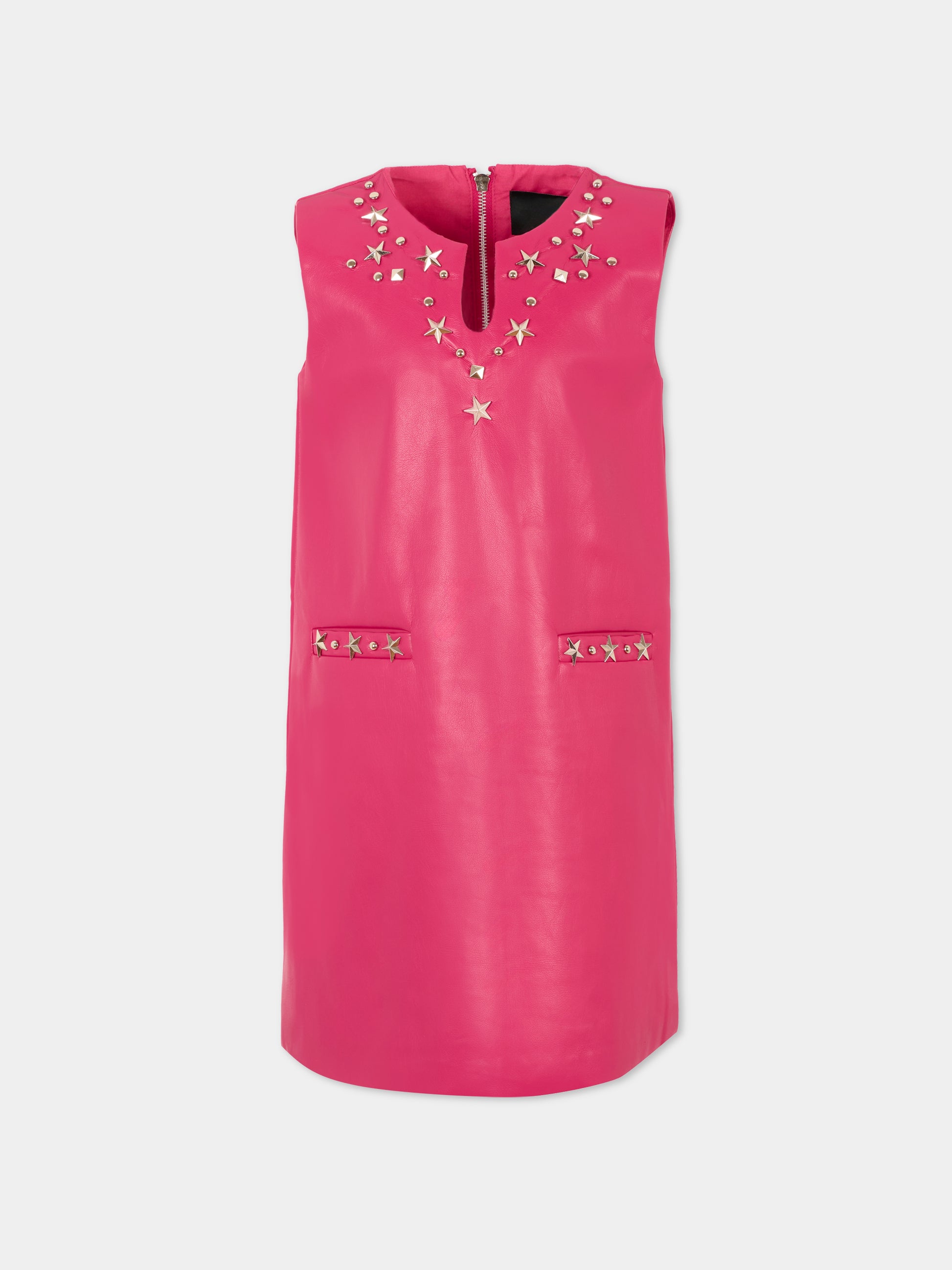 Vestito fucsia per bambina con borchie,Richmond,RGA25209VE VIVACIOUS